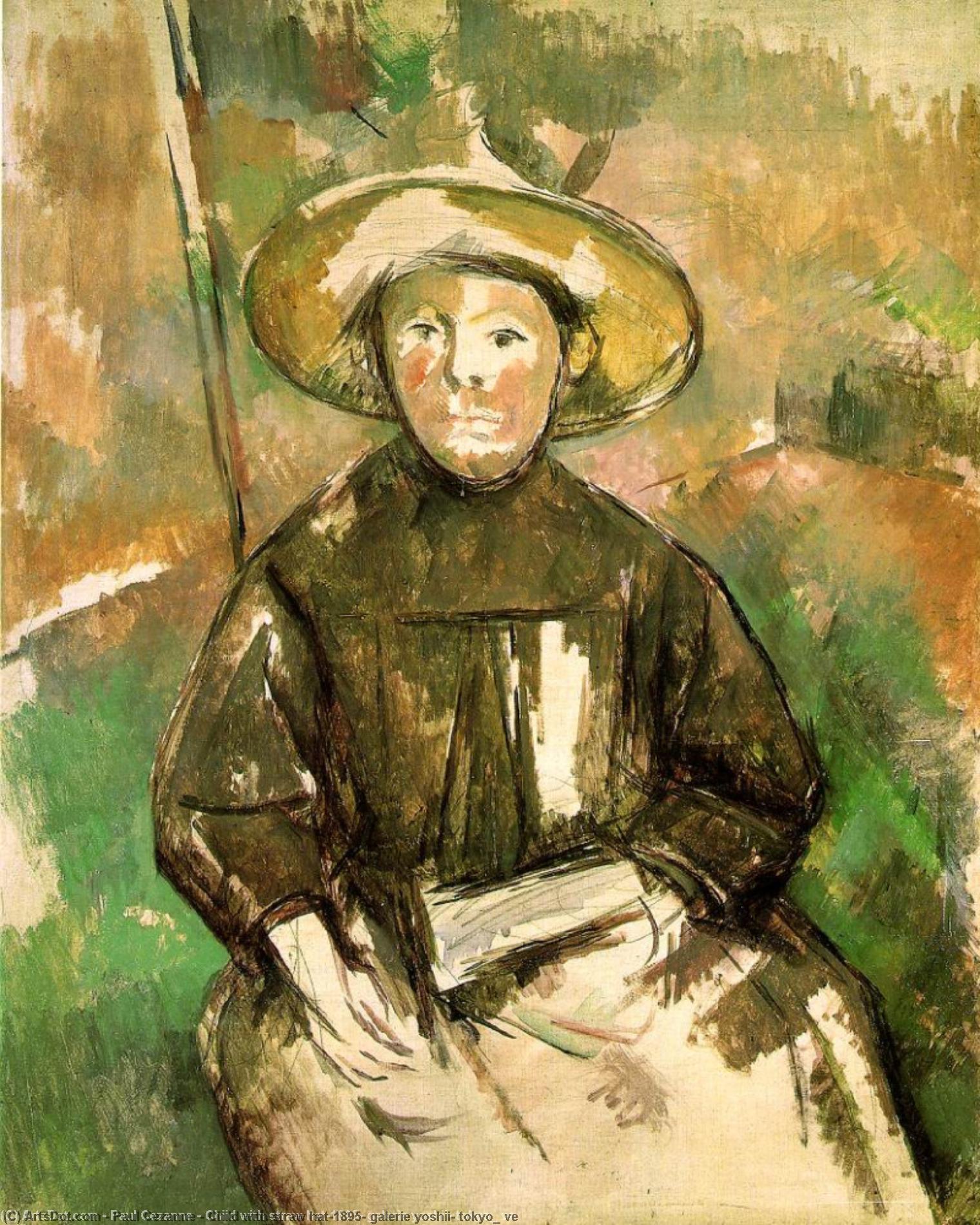 Child With Straw Hat,1895, Galerie Yoshii, Tokyo_ Ve — Paul Cézanne