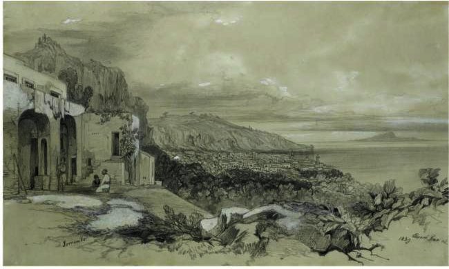 A View Of Sorrento, Italy — Edward Lear