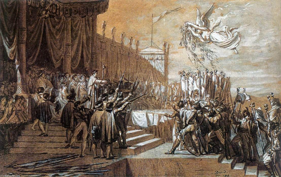 Study For The Distribution Of The Eagle Standards — Jacques-louis David