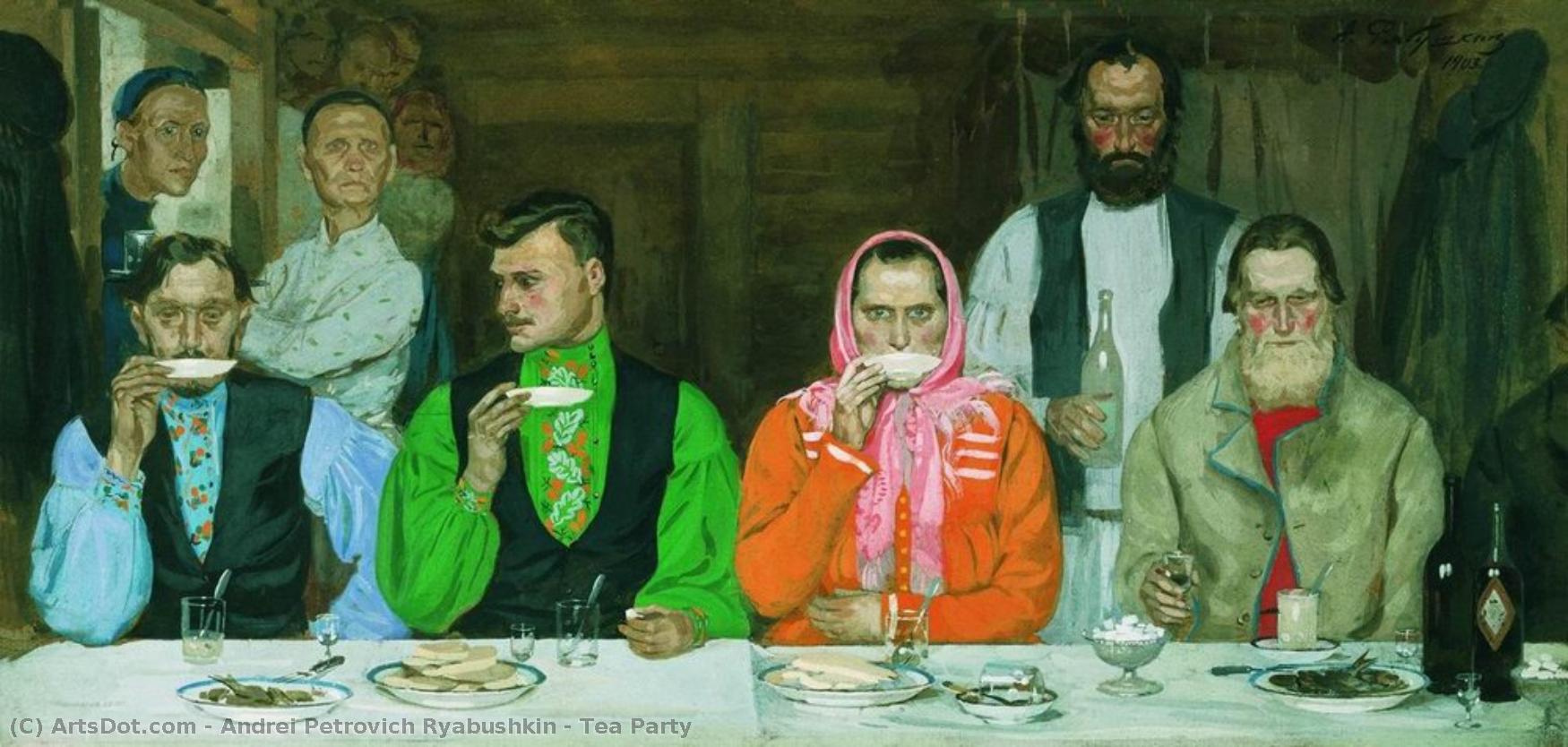 Tea Party — Andrei Petrovich Ryabushkin