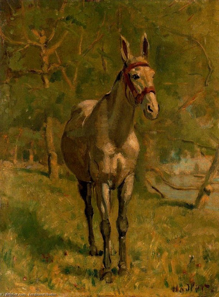 Mule In A Spanish Landscape — Ferdinand Hodler