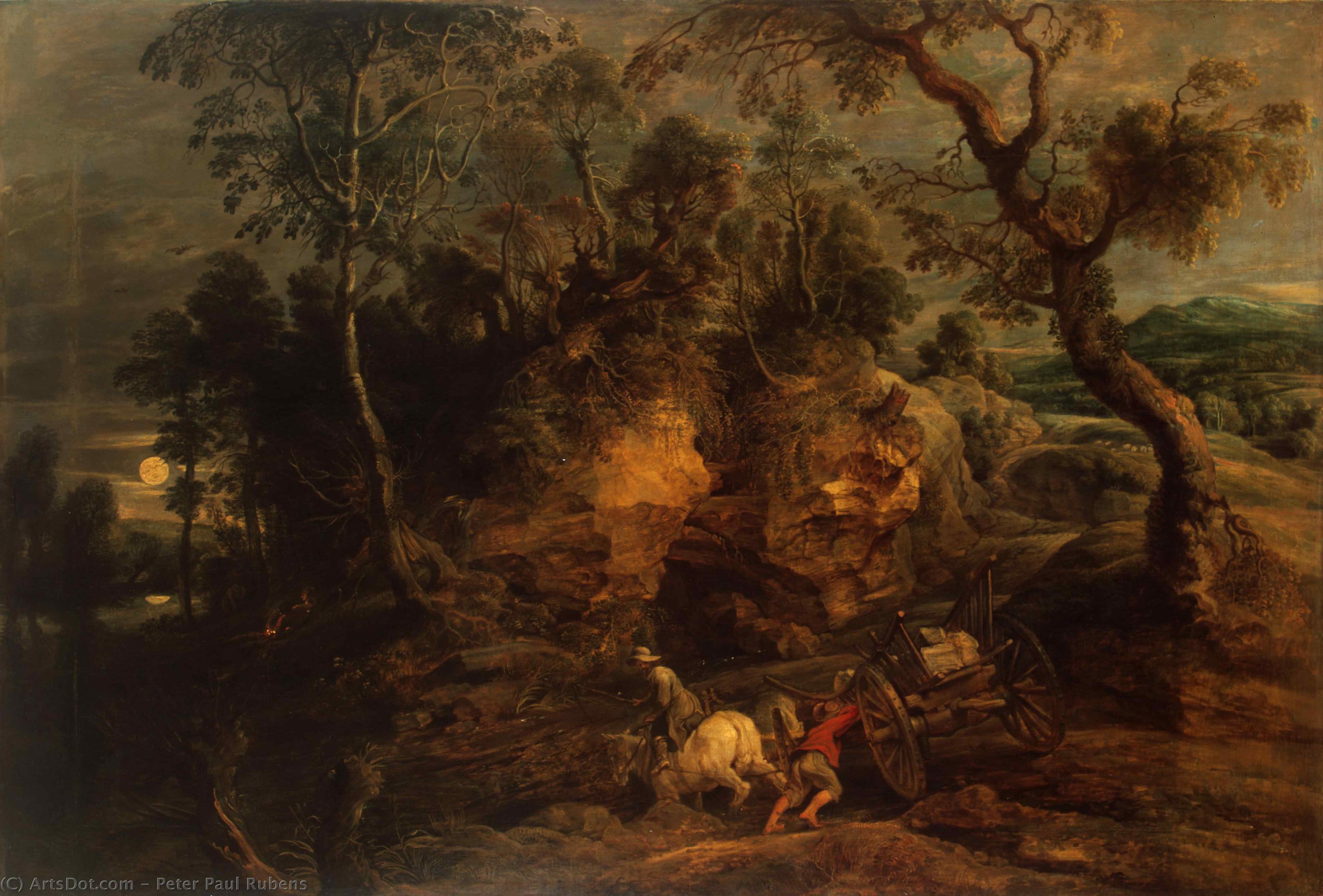 Landscape With Stone Carriers — Peter Paul Rubens