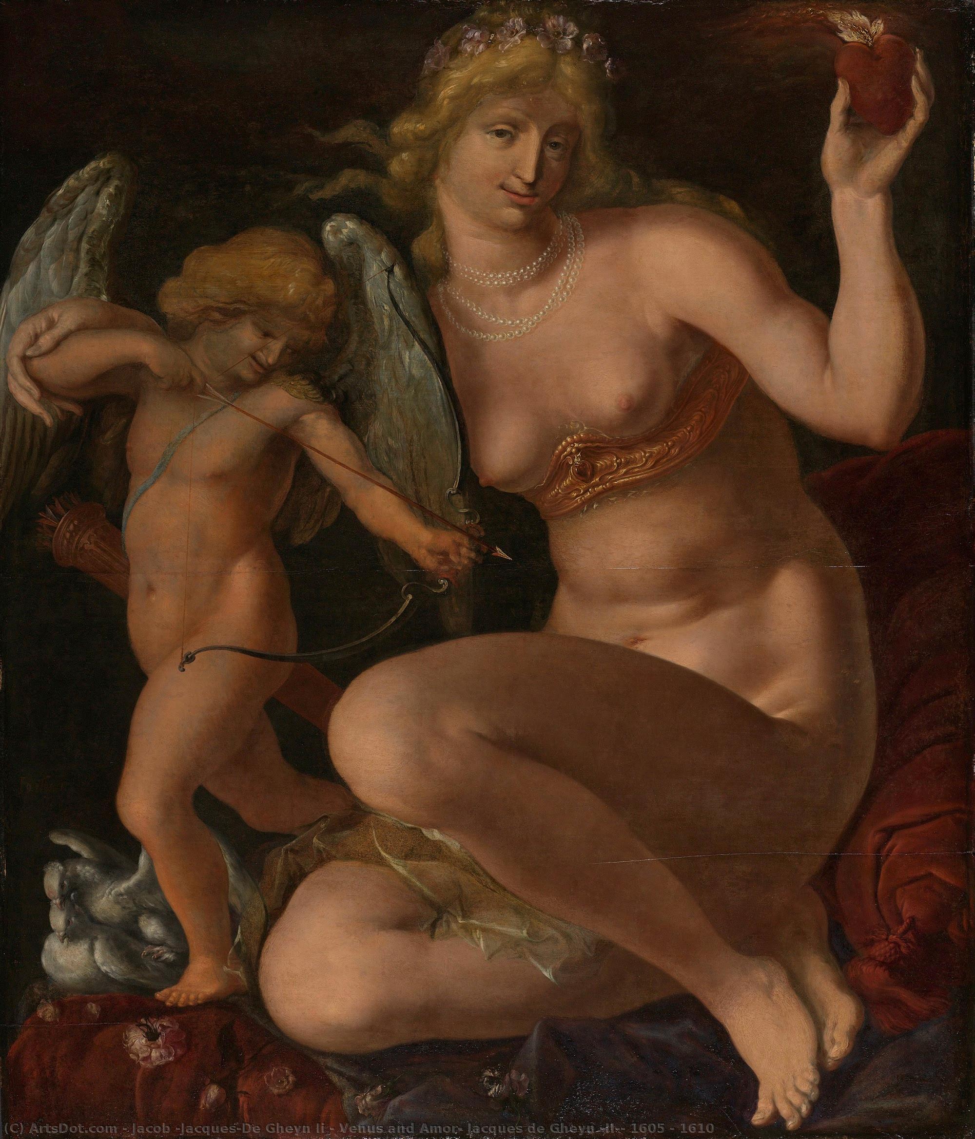Venus And Amor, Jacques De Gheyn (ii), 1605 - 1610 — Jacob (jacques)de Gheyn Ii