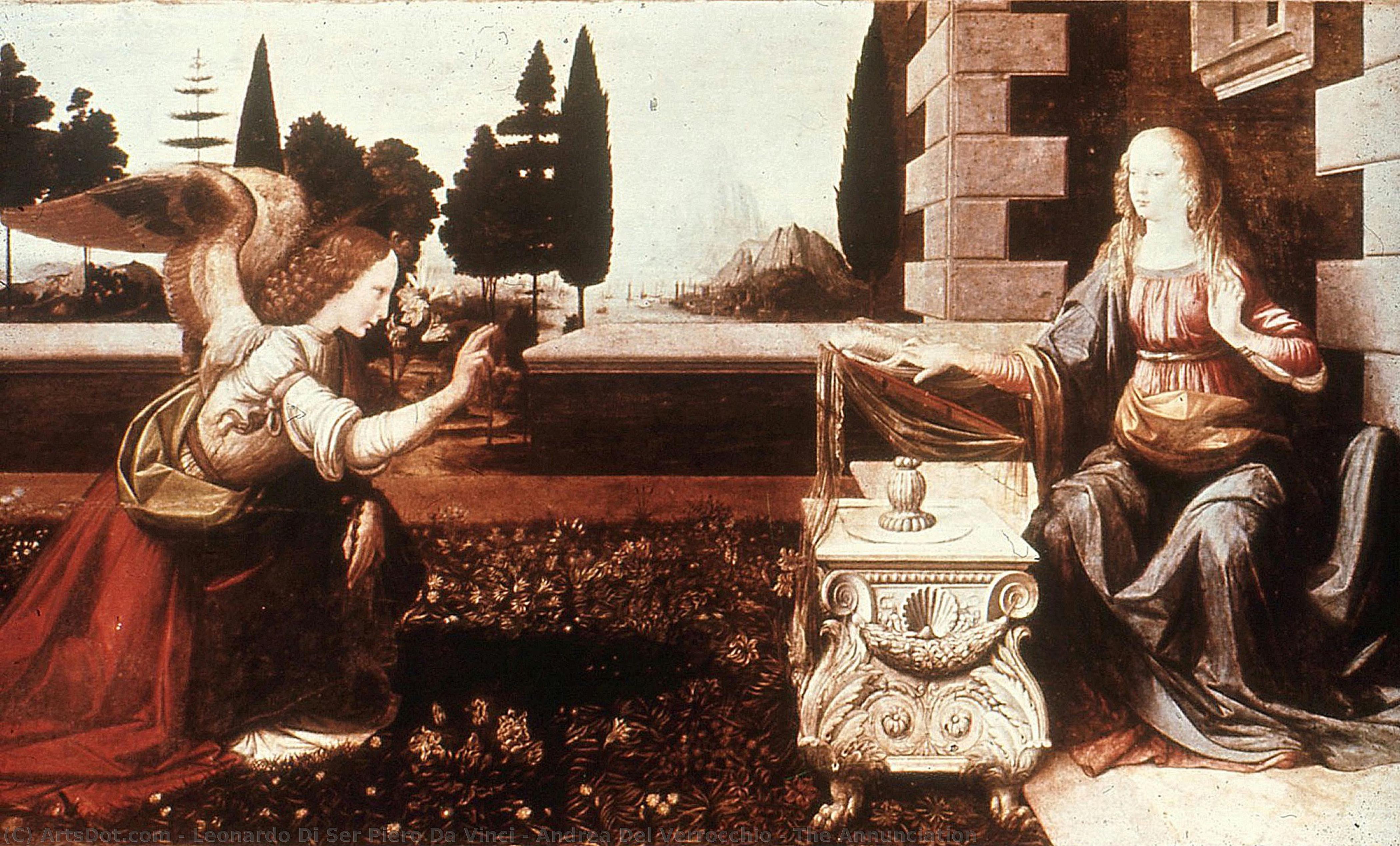 The Annunciation — Leonardo Di Ser Piero Da Vinci & Andrea Del Verrocchio