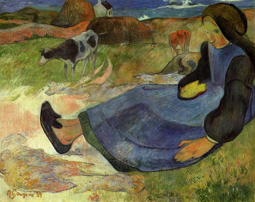 Seated Breton Girl — Eugène Henri Paul Gauguin