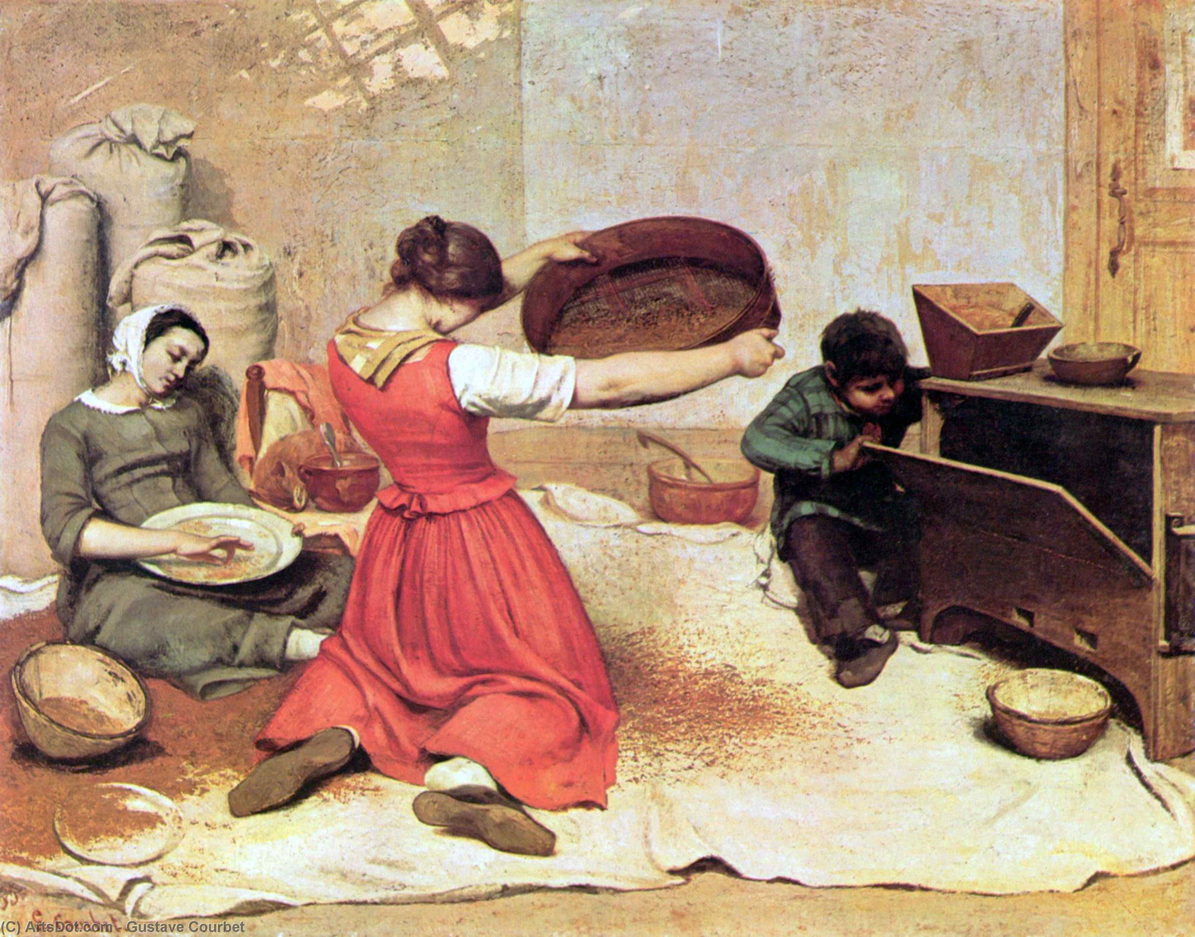 The Wheat Sifters — Gustave Courbet