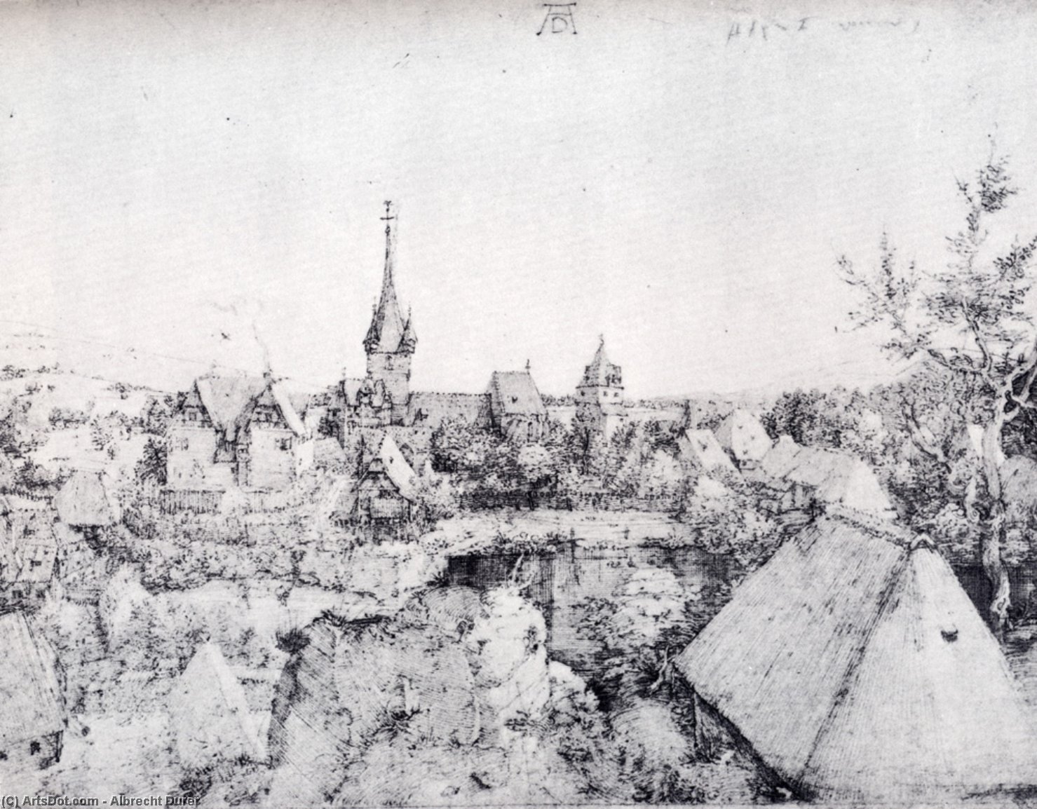 View Of Heroldsberg — Albrecht Dürer