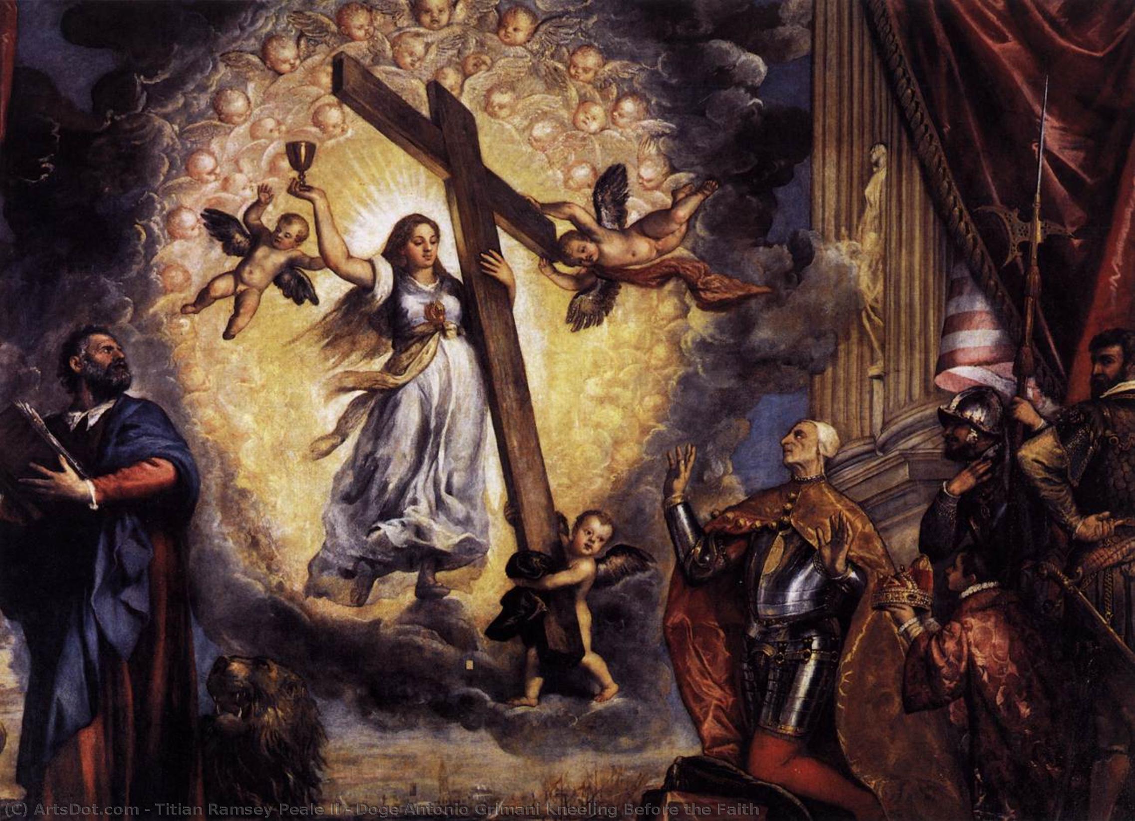 Doge Antonio Grimani Kneeling Before The Faith — Titian Ramsay Peale Ii