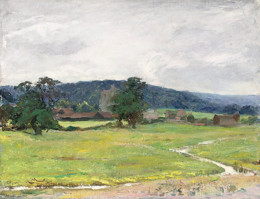 The Distant Church — Sir Hubert Von Herkomer