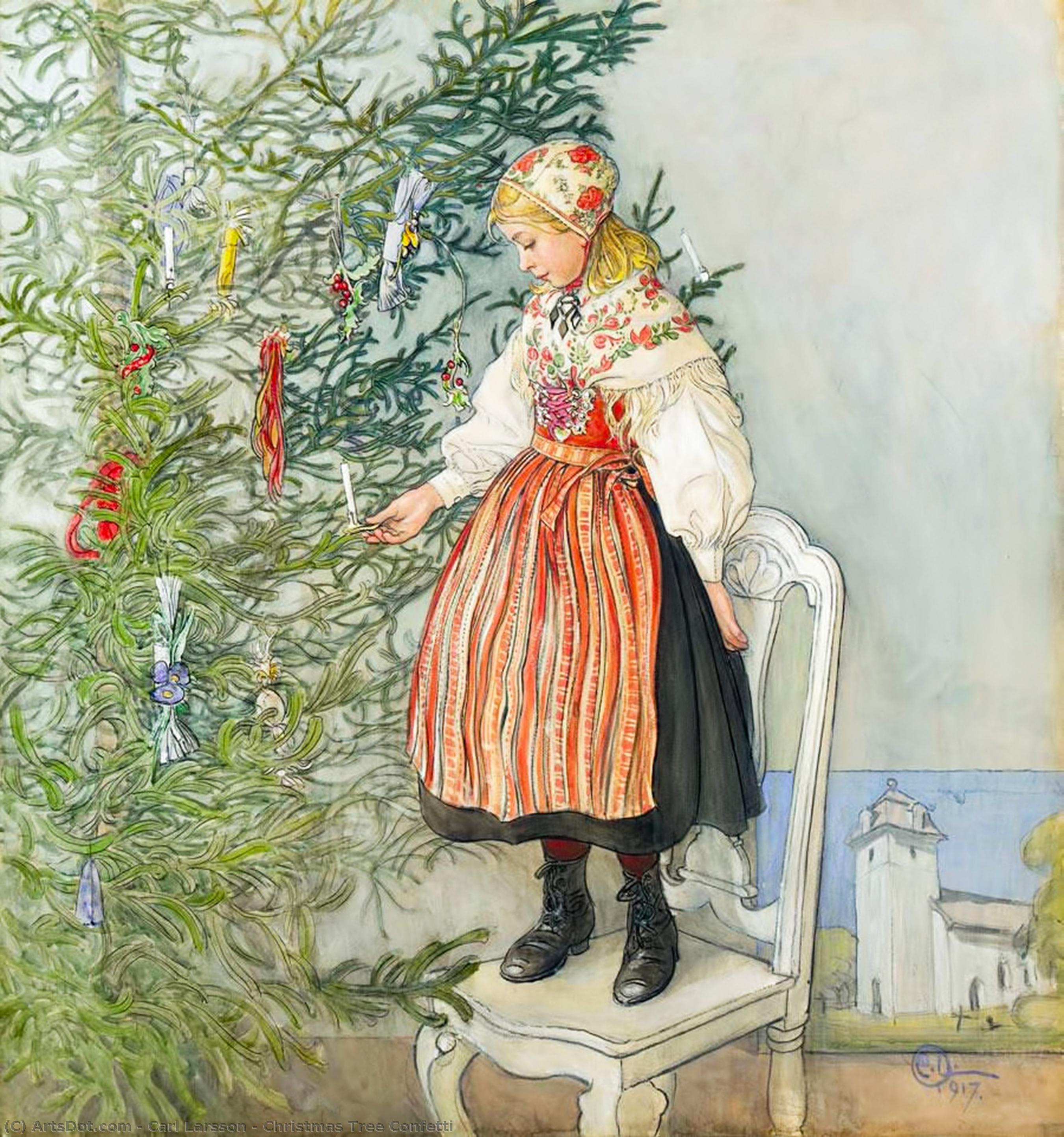 Christmas Tree Confetti — Carl Larsson