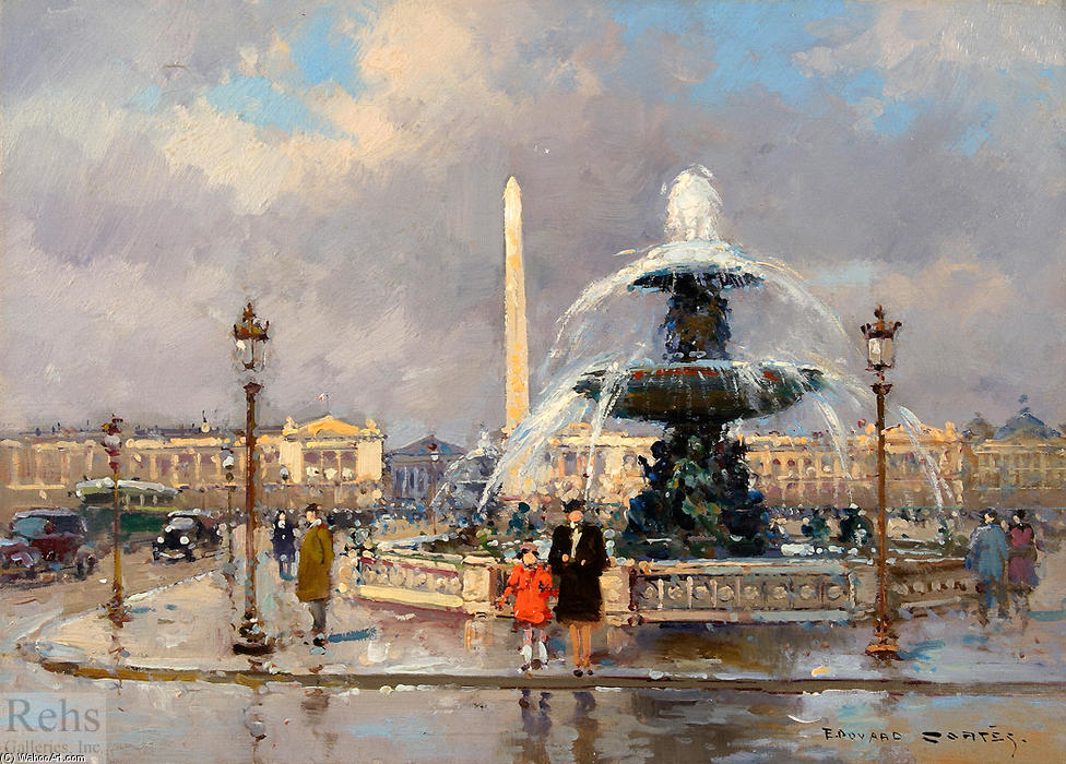 Fountain On Place De La Concorde — Edouard Cortès