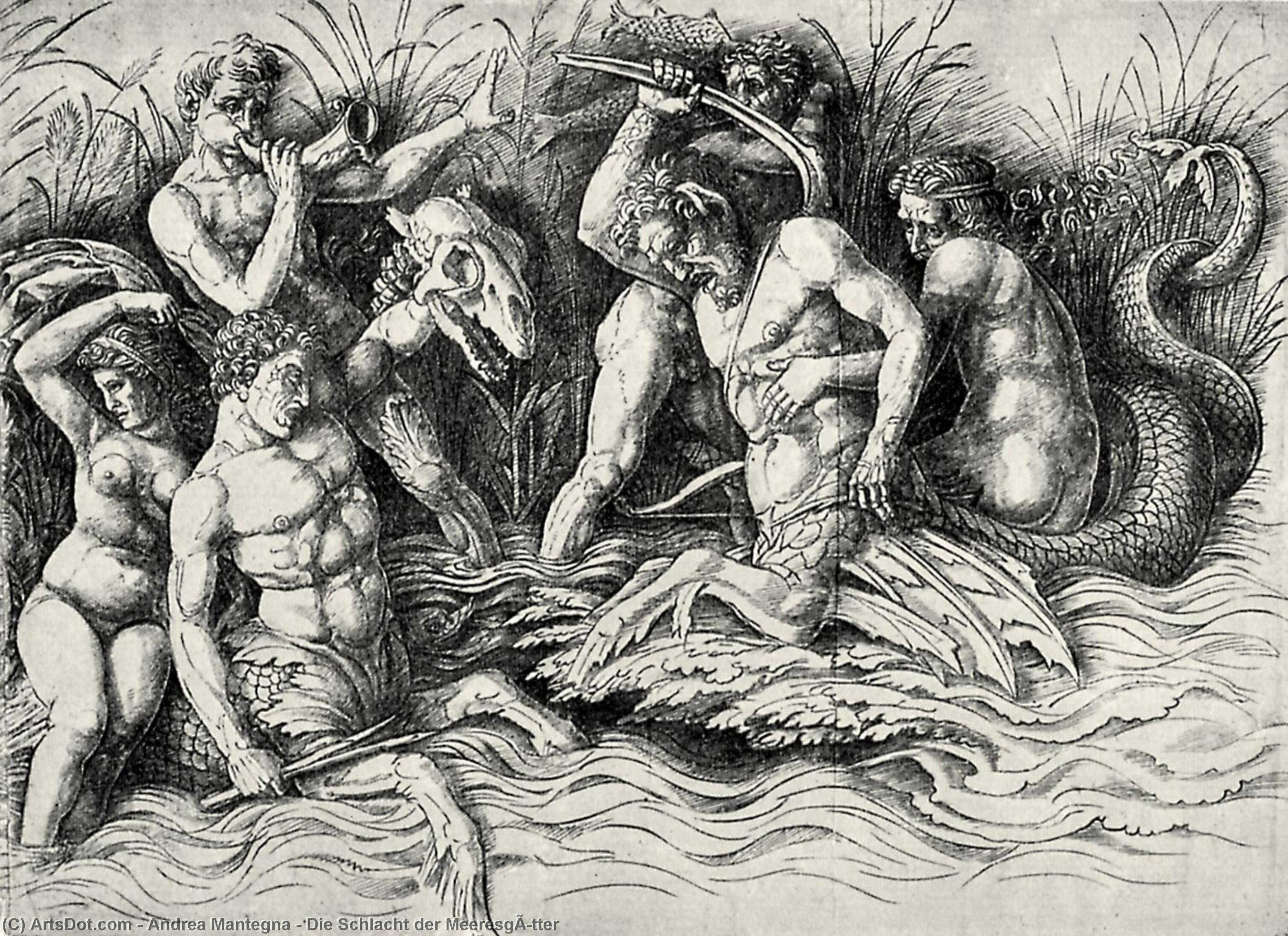 Die Schlacht Der Meeresgã¶tter — Andrea Mantegna