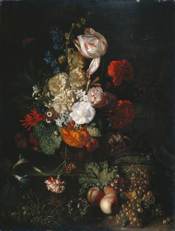 Still Life Flowers And Fruit — Jan Van Huysum