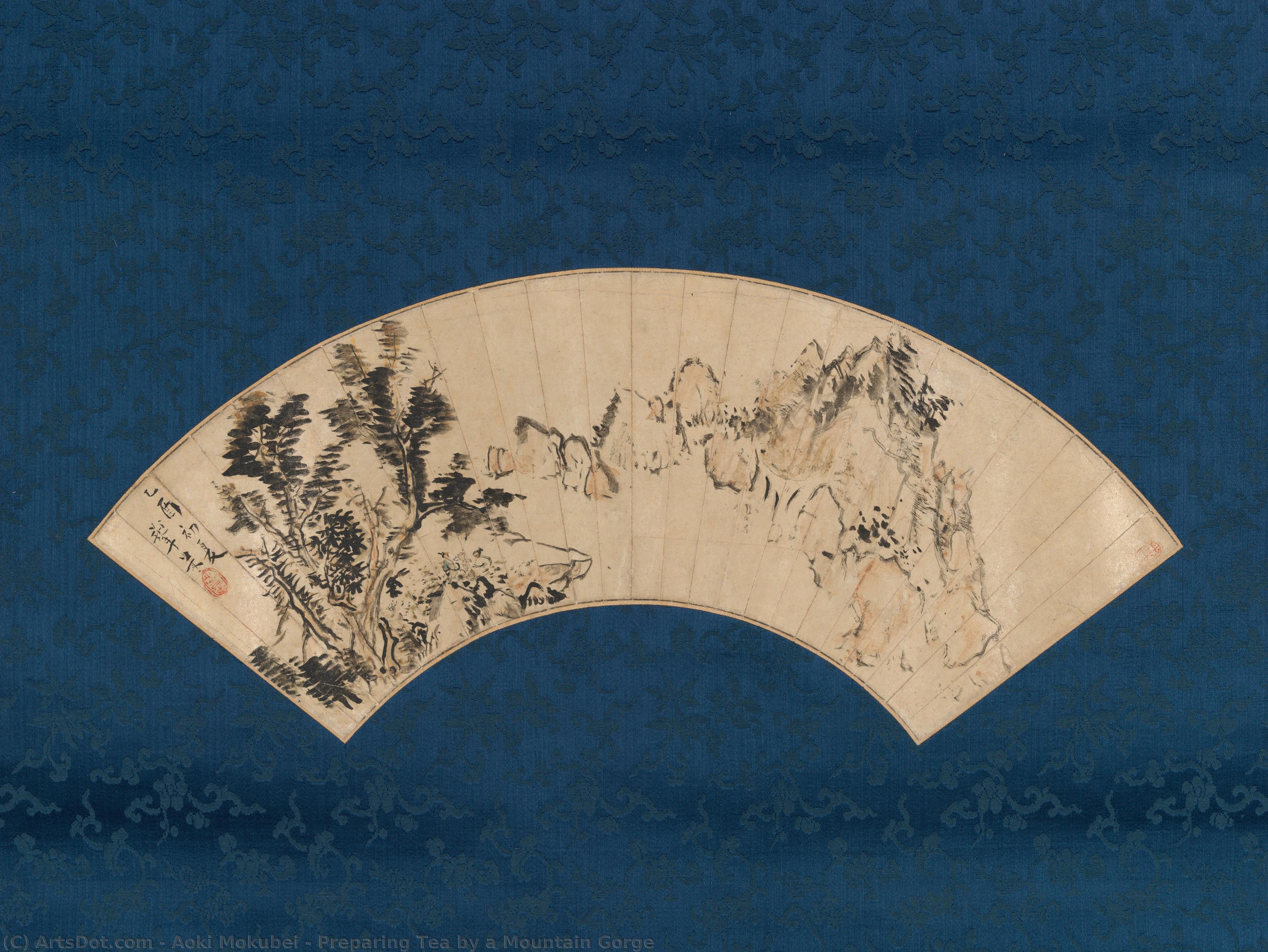 Preparing Tea By A Mountain Gorge — Aoki Mokubei
