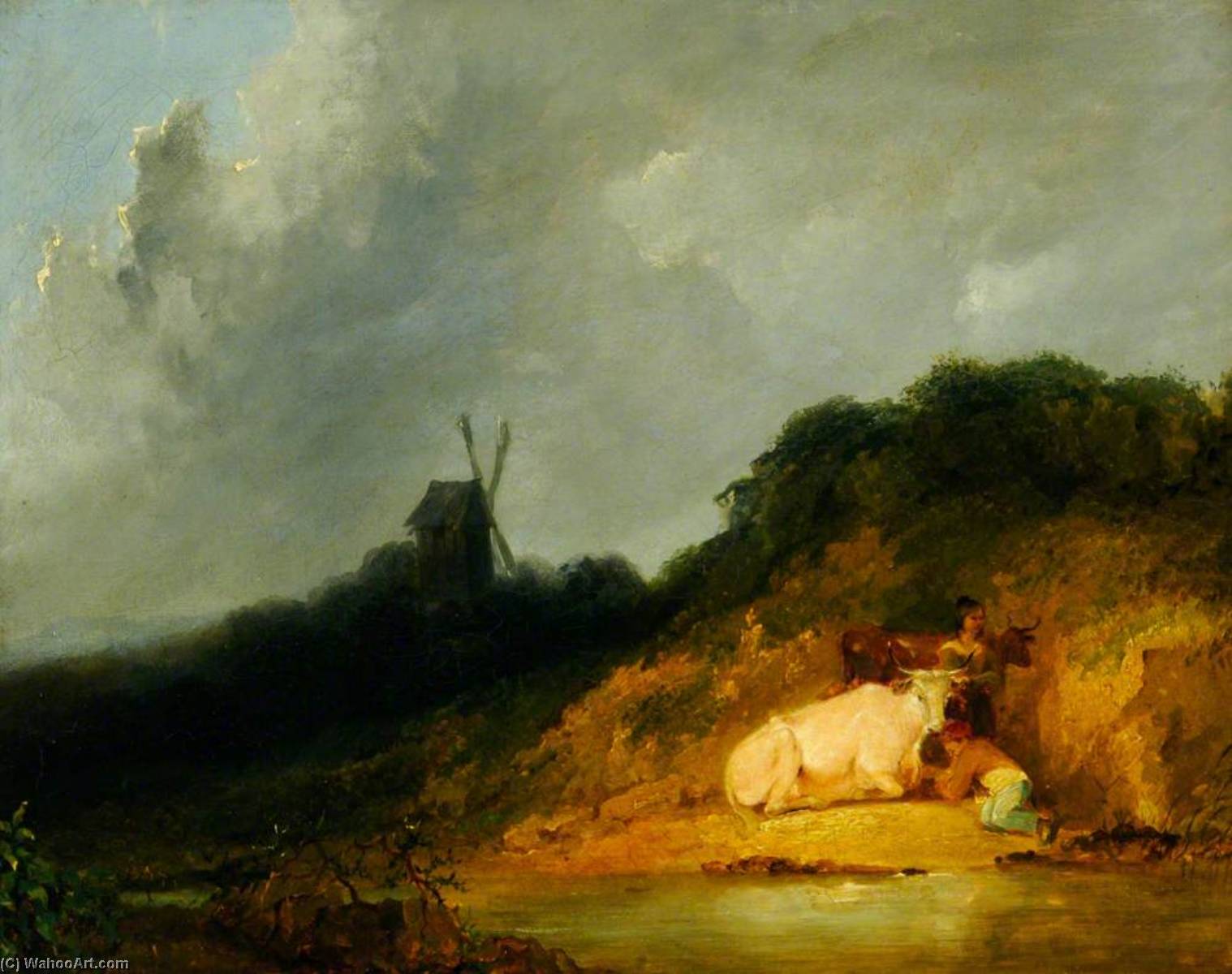 Cattle Sheltering — Henry Thomas Dawson