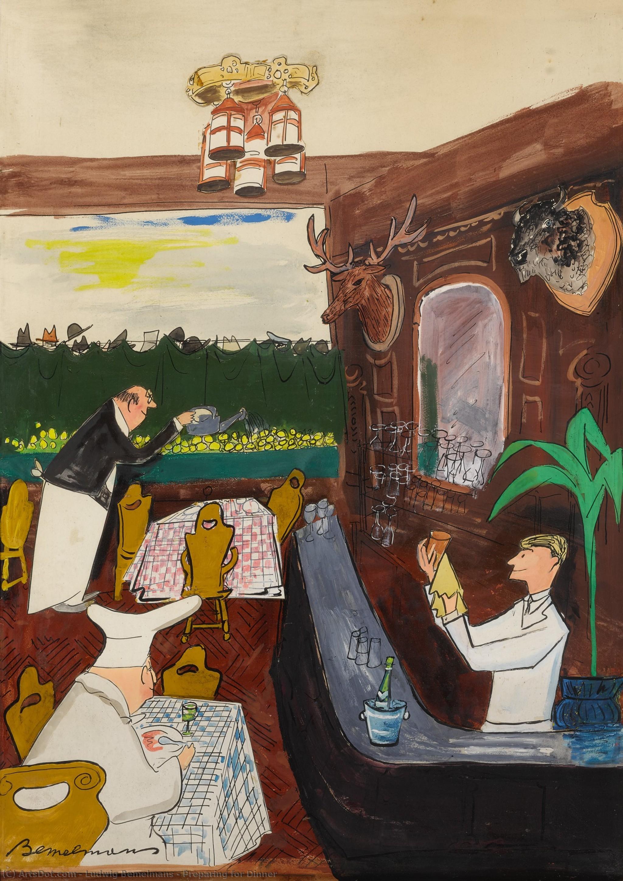 Preparing For Dinner — Ludwig Bemelmans