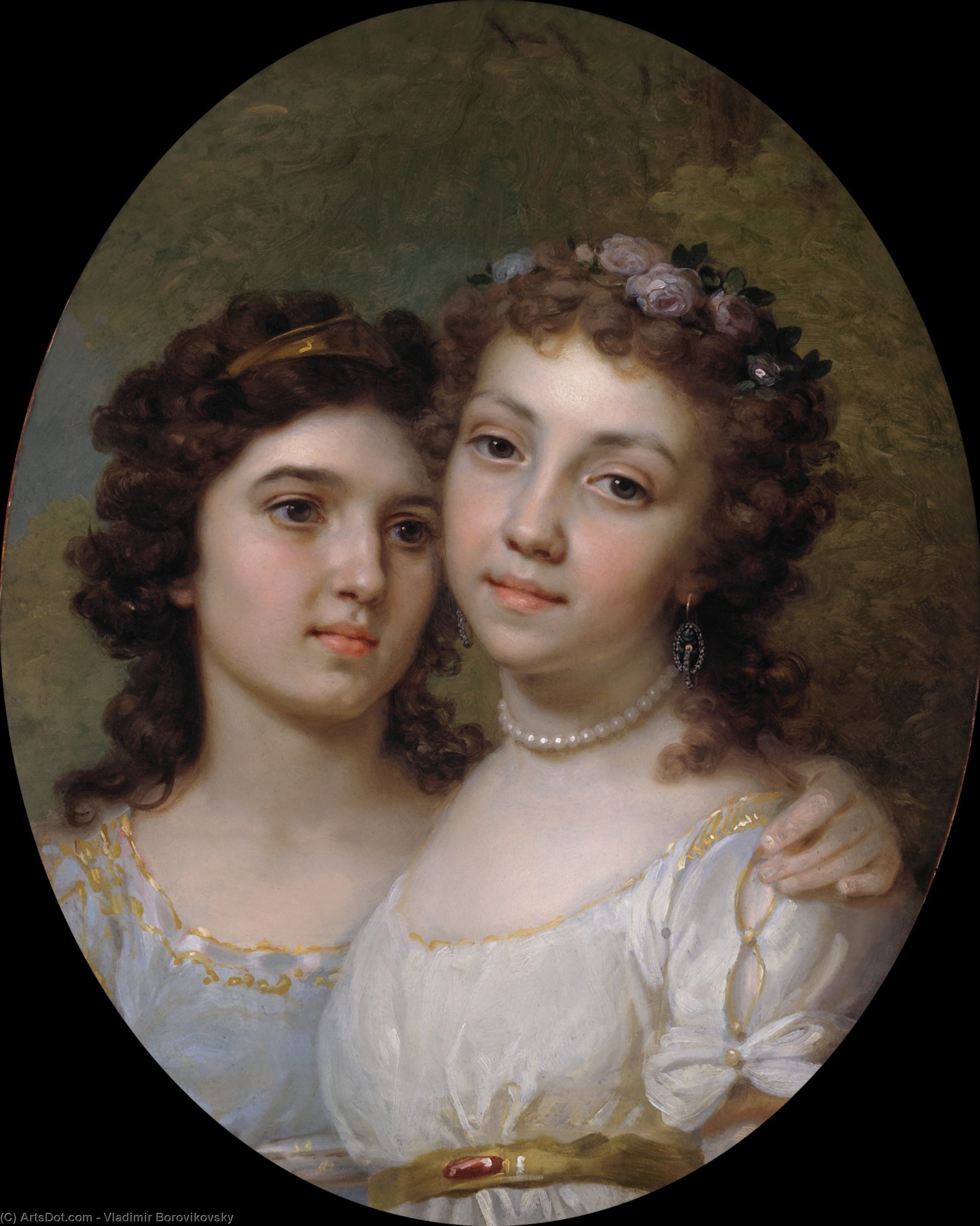 Lizanka And Dashenka — Vladimir Lukich Borovikovsky