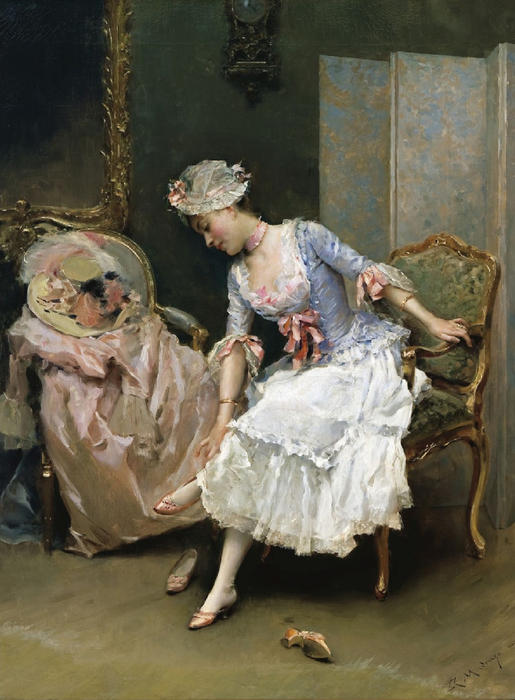 Her New Shoes — Raimundo De Madrazo Y Garreta