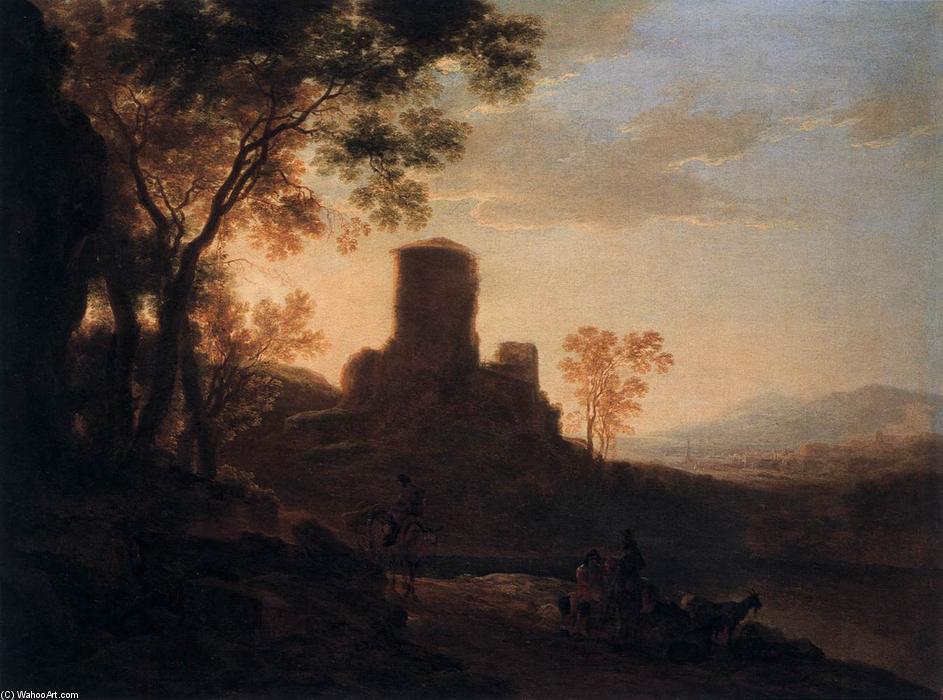 Italian Landscape With Ruined Tower — Jan Both