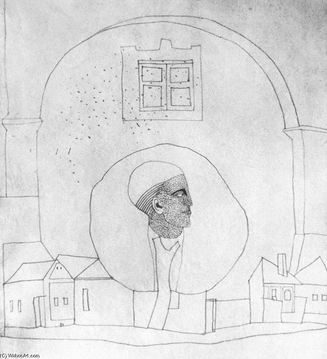 Self Portrait With The Tree Of Life — Lajos Vajda