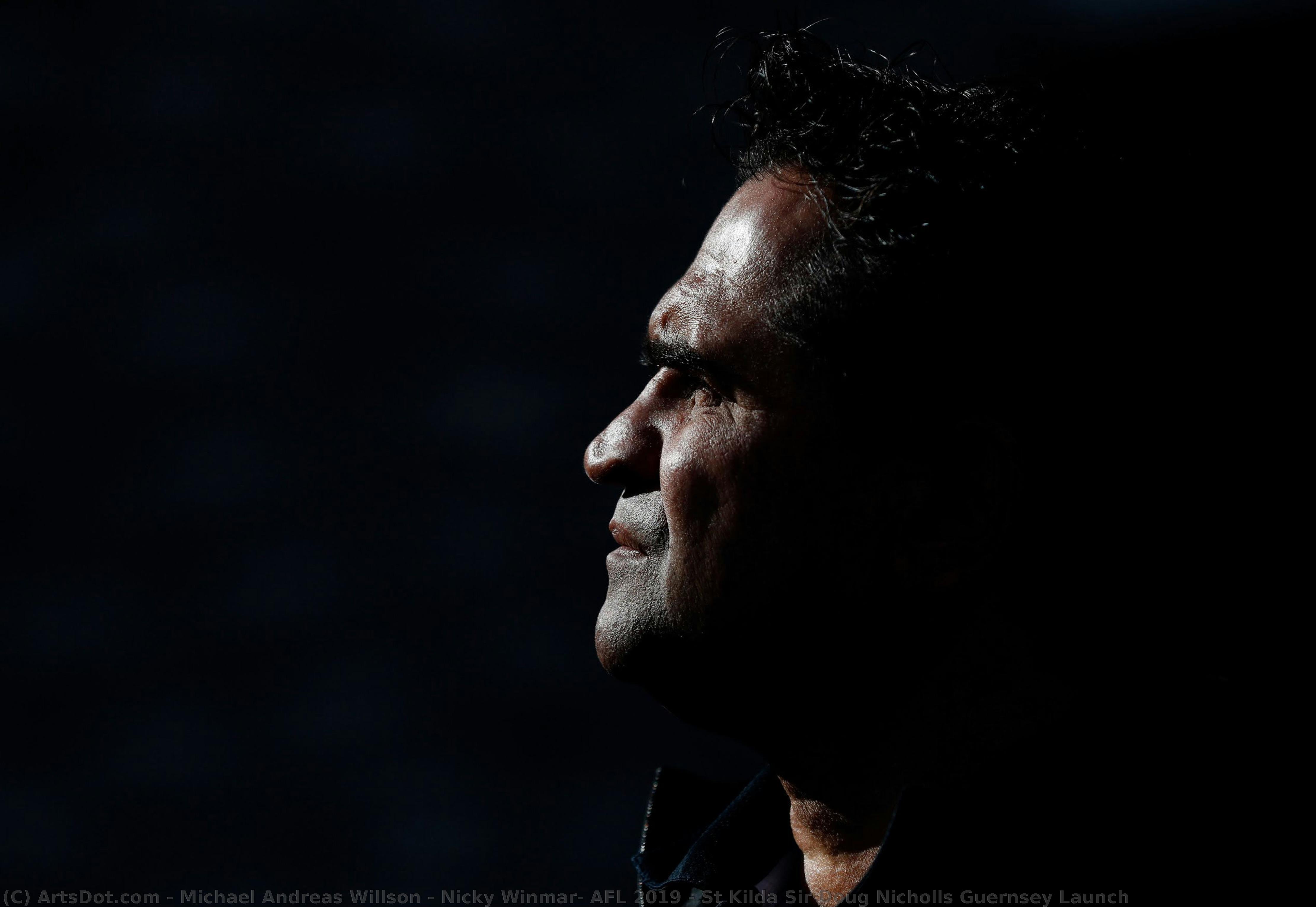 Nicky Winmar, Afl 2019 - St Kilda Sir Doug Nicholls Guernsey Launch — Michael Andreas Willson