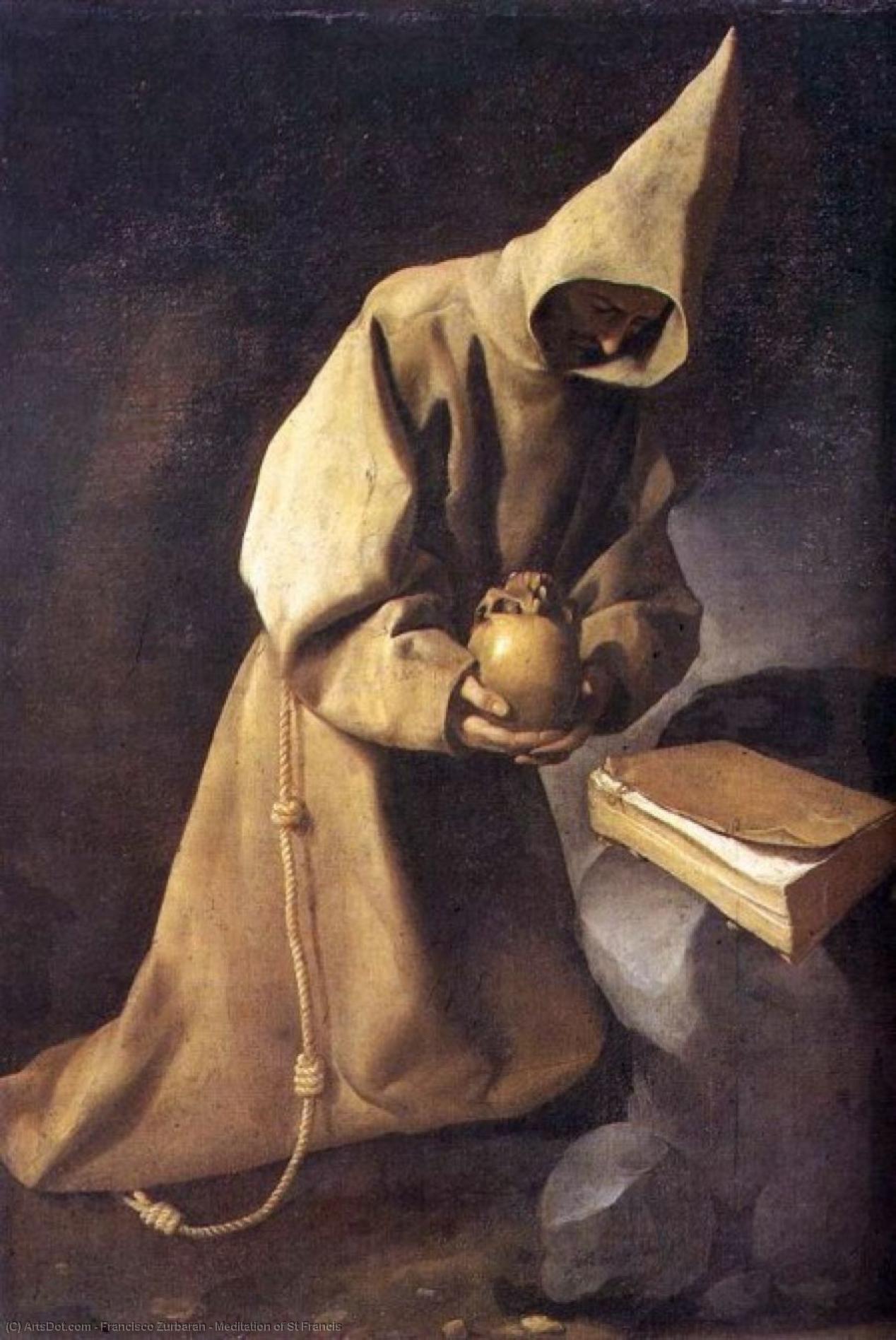 Meditation Of St Francis — Francisco De Zurbarán