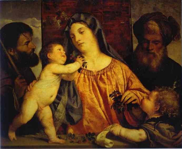 Madonna Of The Cherries — Titian