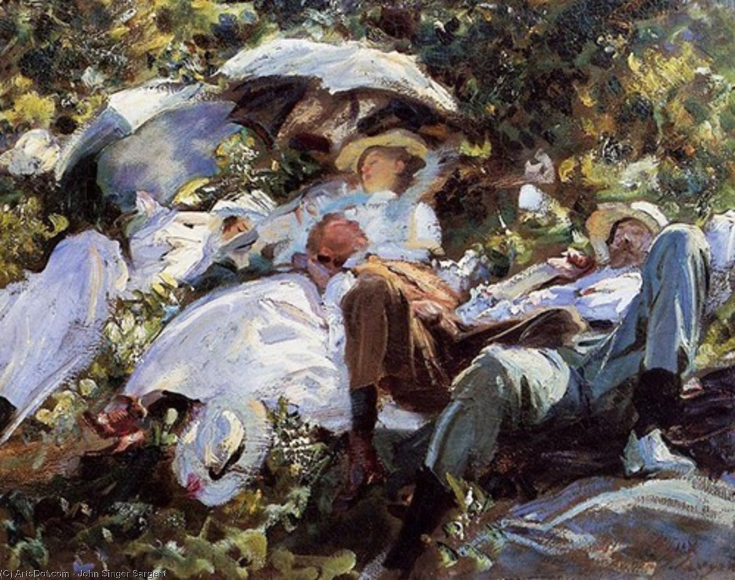Group With Parasols — John Singer Sargent