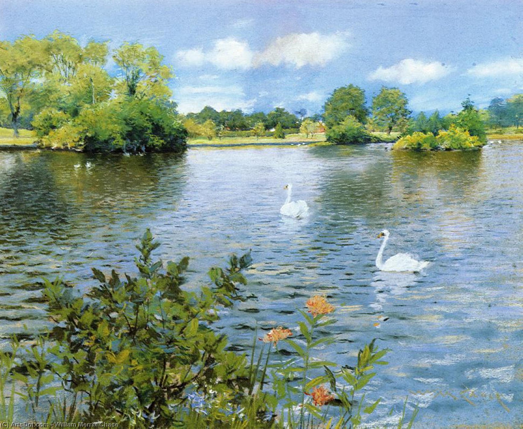 A Long Island Lake — William Merritt Chase