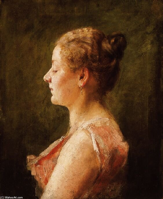 Girl With A Bun — Simon Hollósy