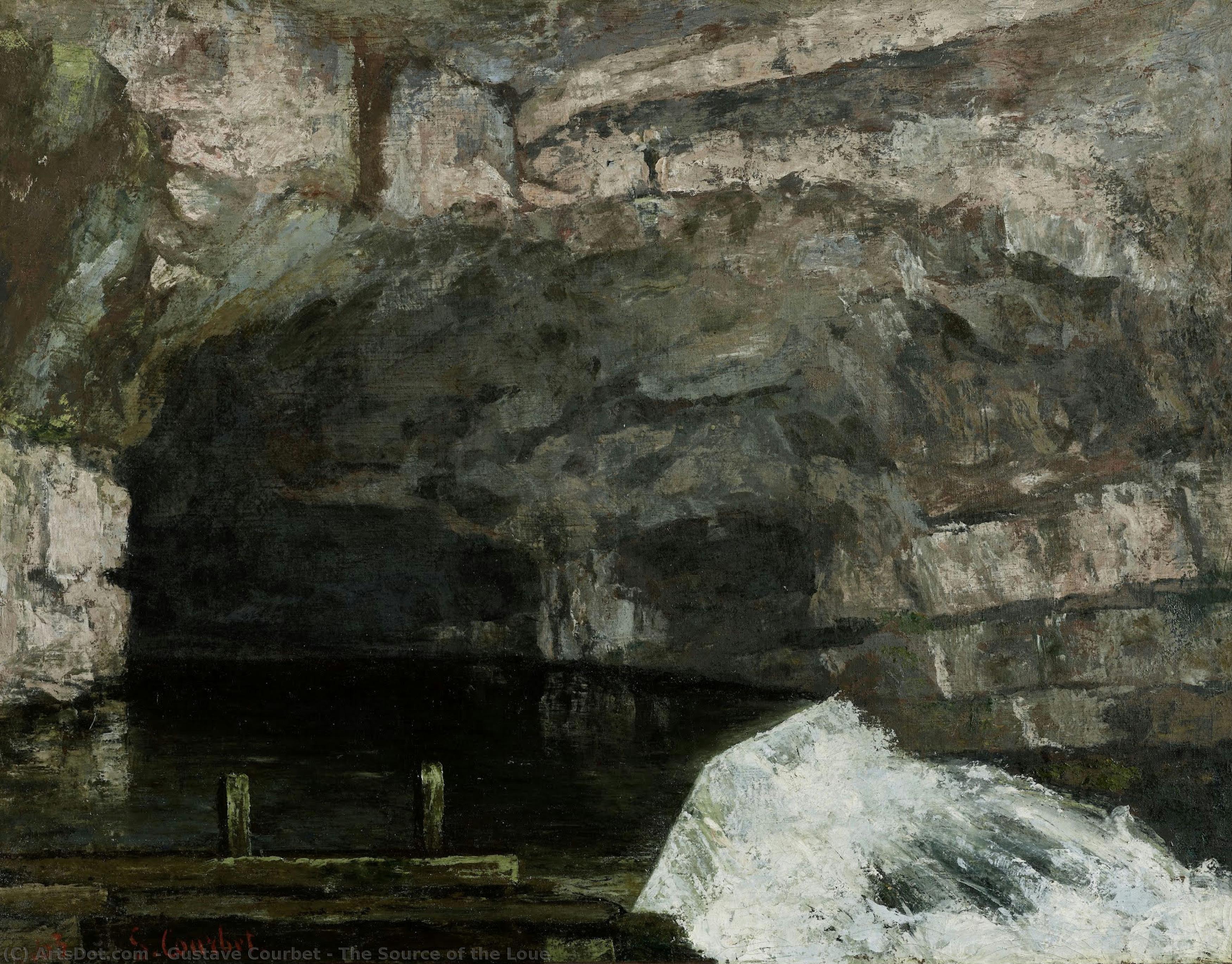 The Source Of The Loue — Gustave Courbet