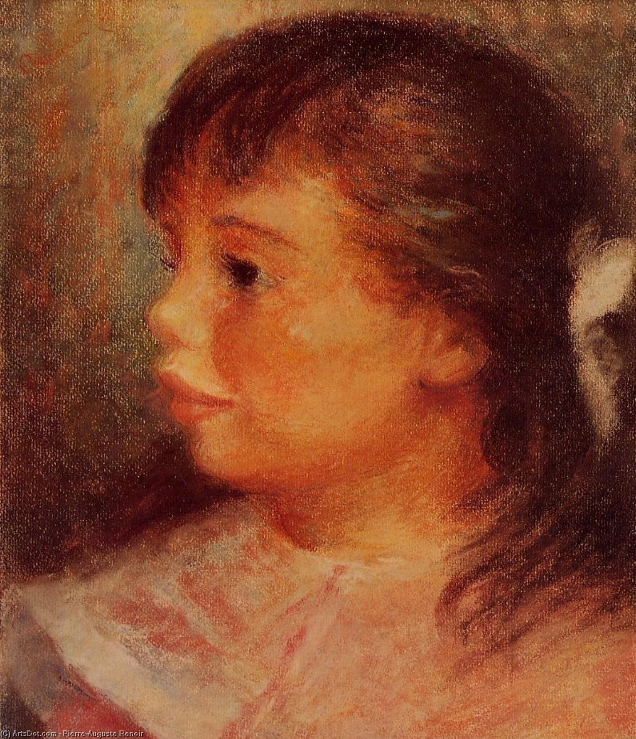 Portrait Of A Girl — Pierre-auguste Renoir