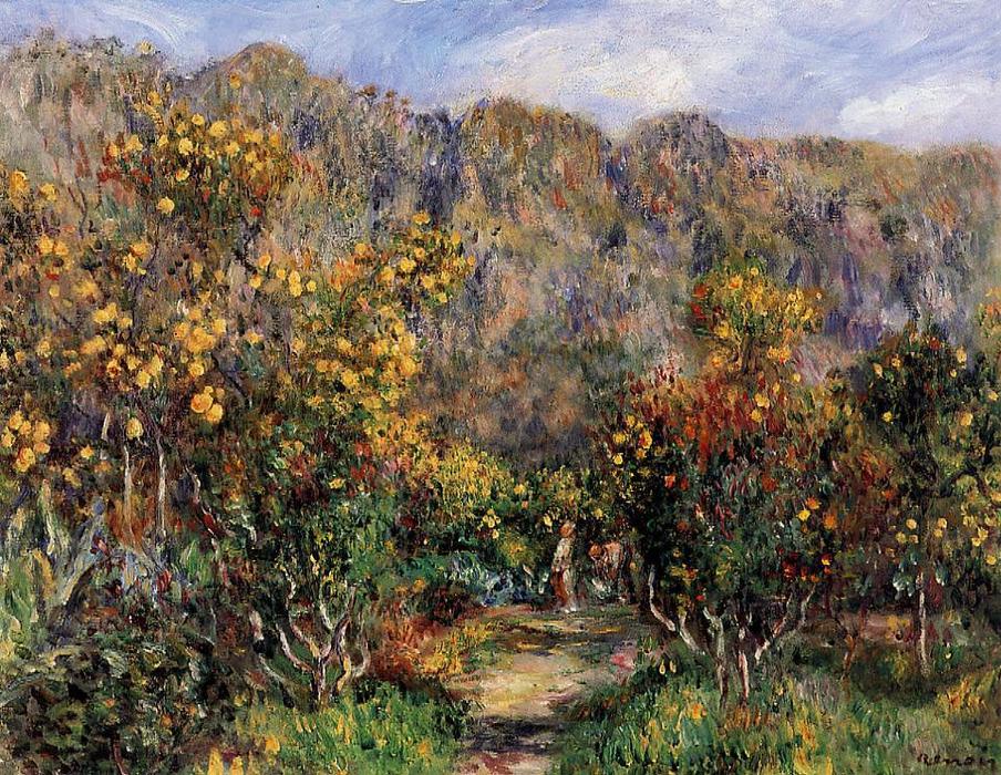 Landscape With Mimosas — Pierre-auguste Renoir