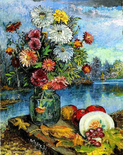 Still Life With A Plate — David Davidovich Burliuk