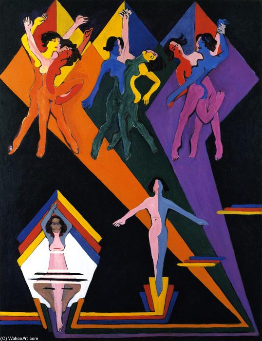 Bailarinas En Rayos De Color — Ernst Ludwig Kirchner