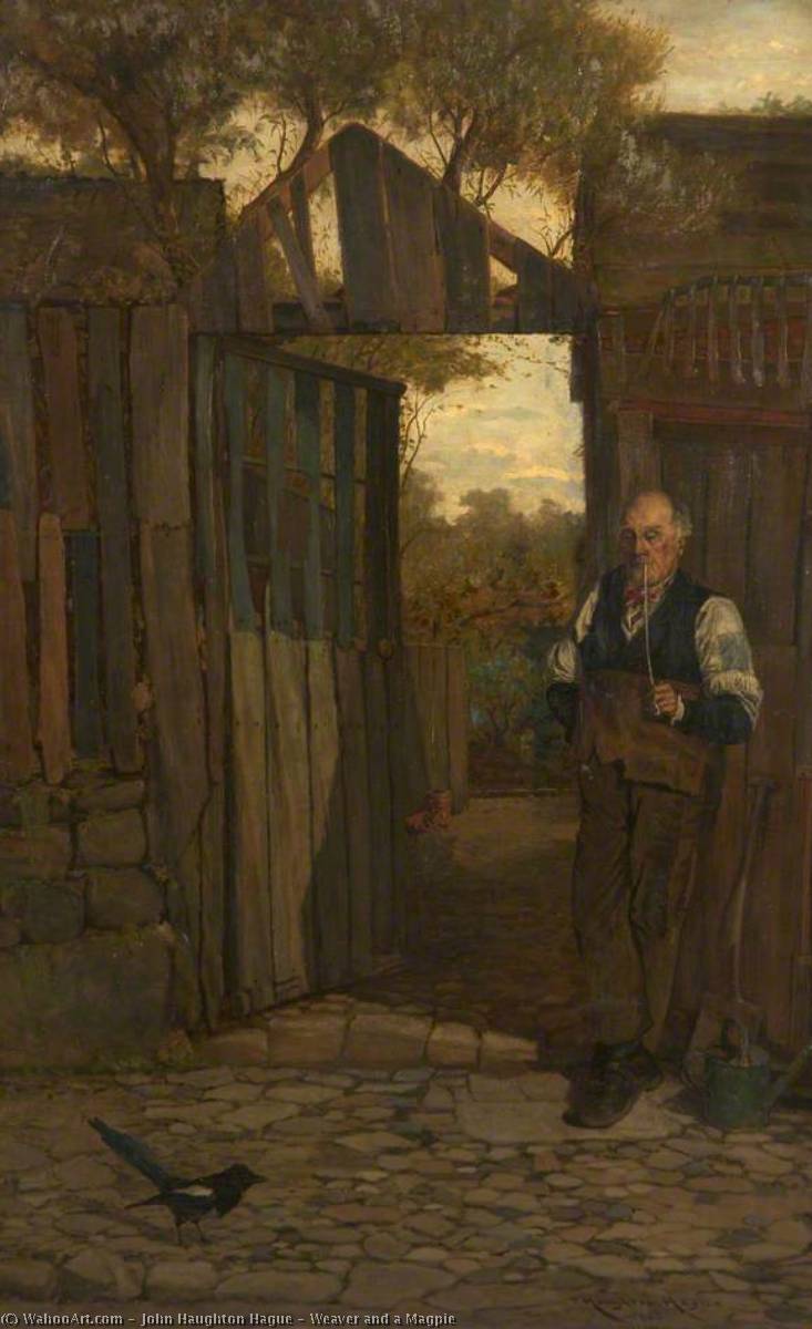 Weaver And A Magpie — John Haughton Hague