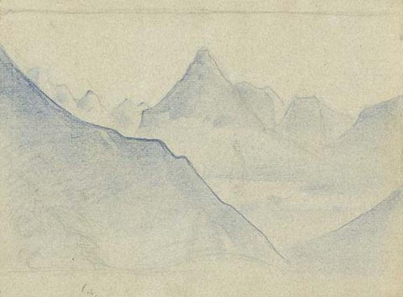 Sketch Of Mountain Landscape 29 — Nicholas Roerich