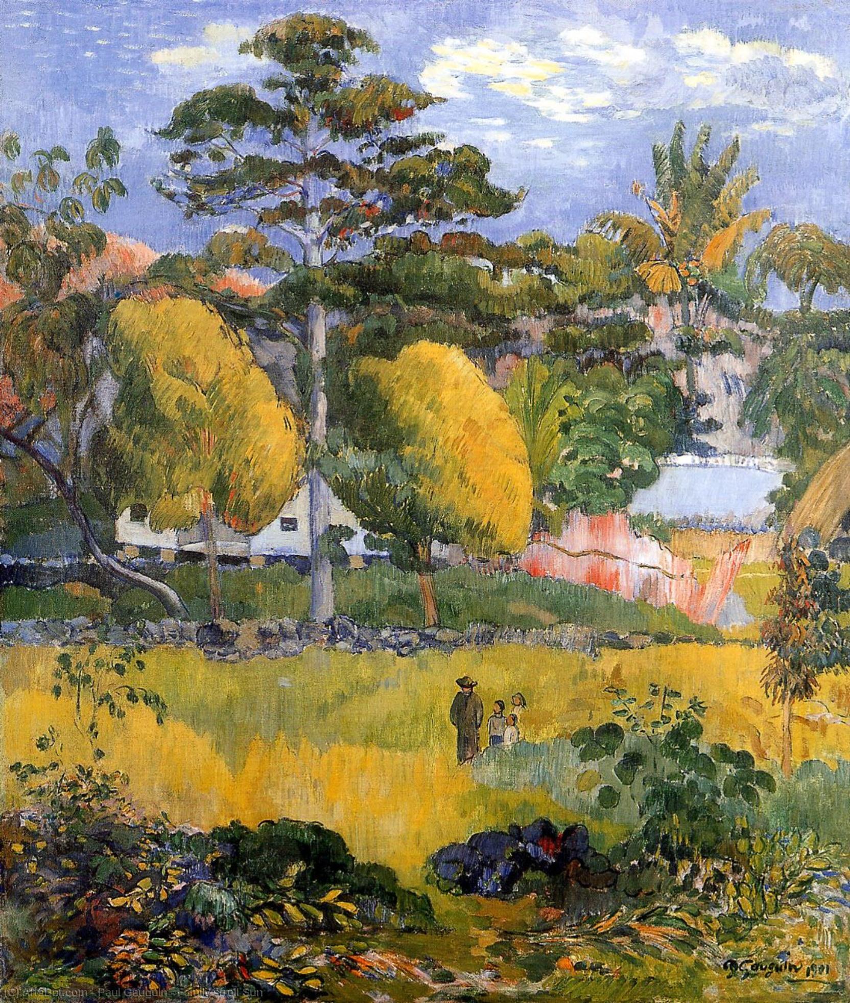 Family Stroll Sun — Eugène Henri Paul Gauguin