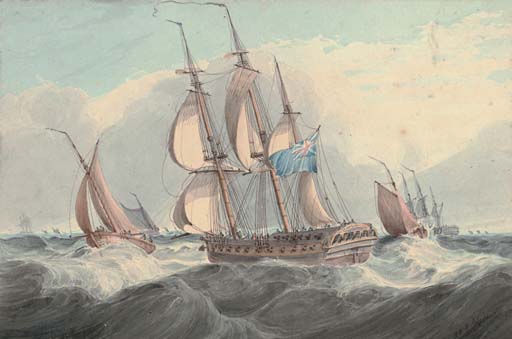 A Frigate In A Busy Shipping Lane — Samuel Owen