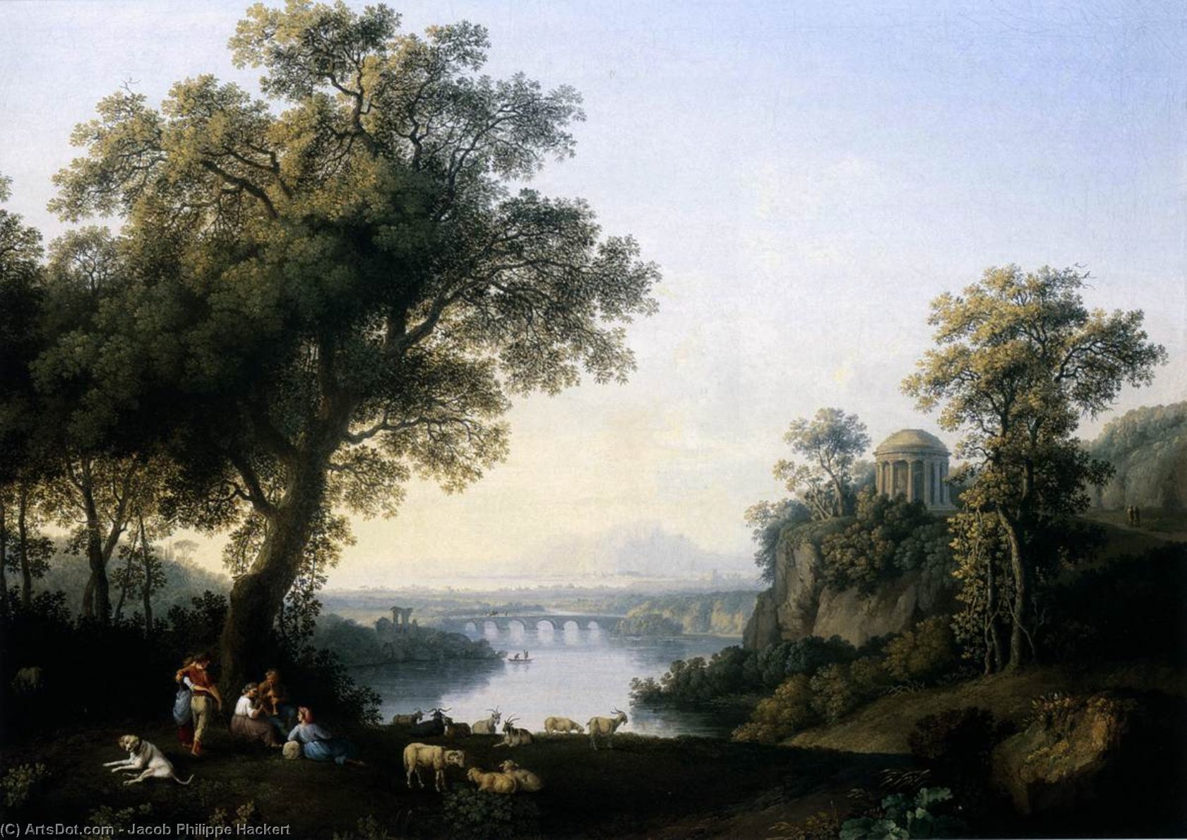 Landscape With River — Jacob Philippe Hackert