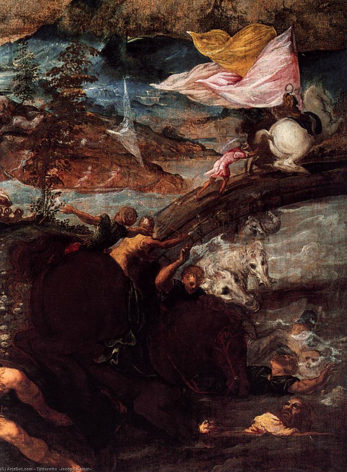 The Conversion Of Saul (detail) — Jacopo Tintoretto