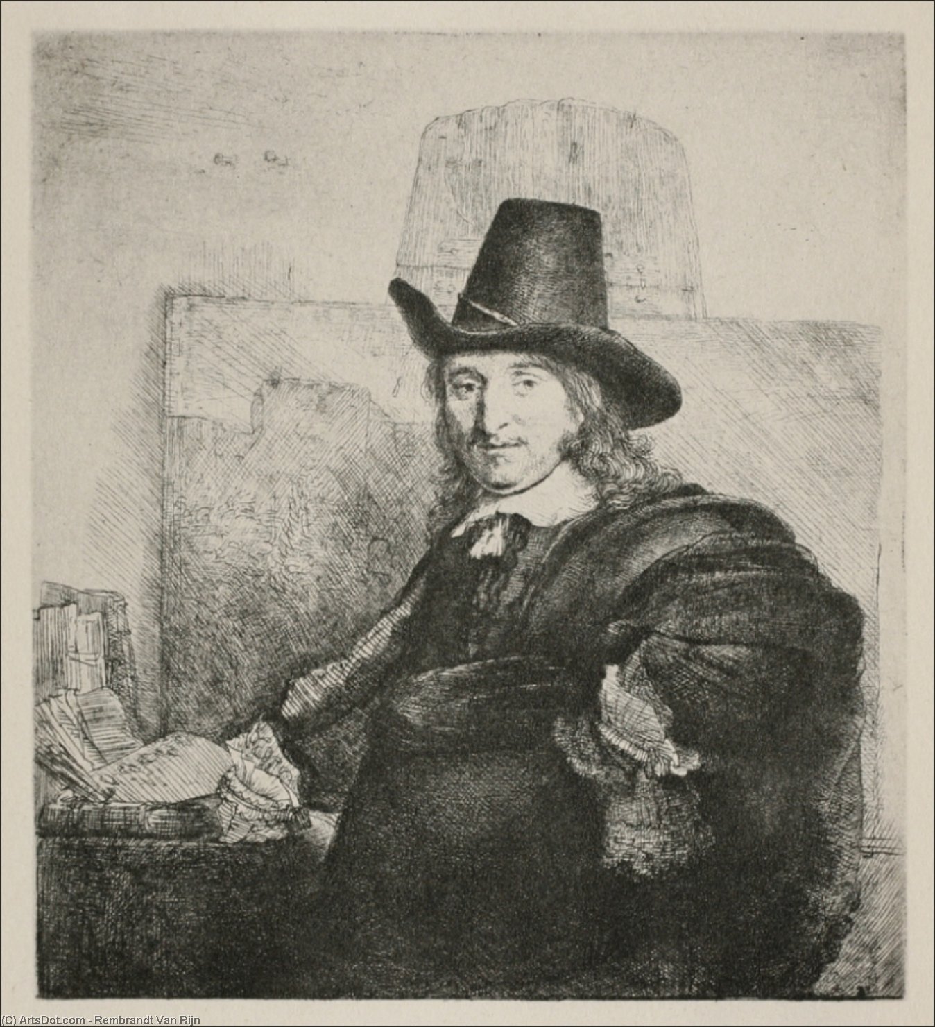 Portrait Of Jan Asselyn — Rembrandt Van Rijn