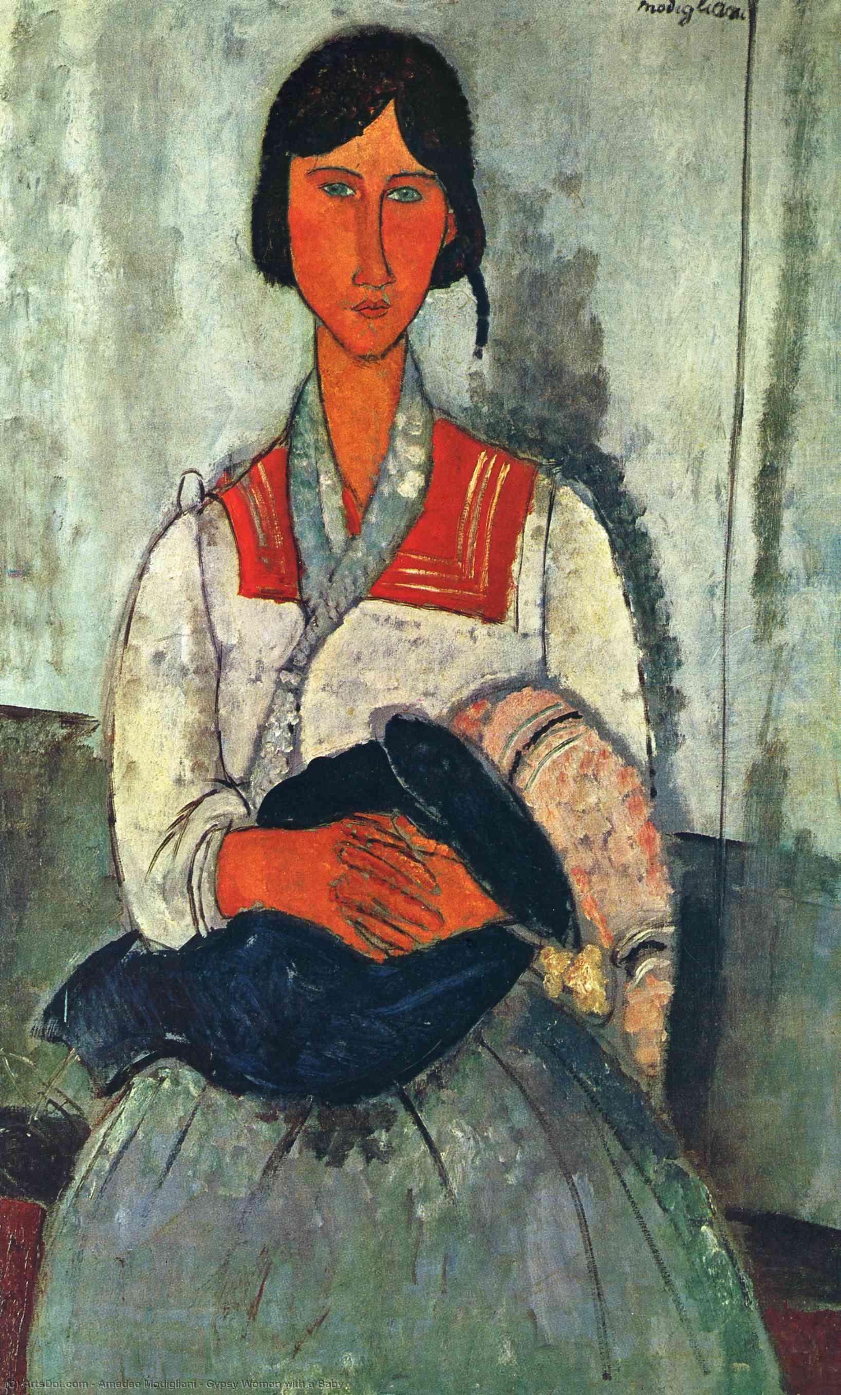 Gypsy Woman With A Baby — Amedeo Clemente Modigliani