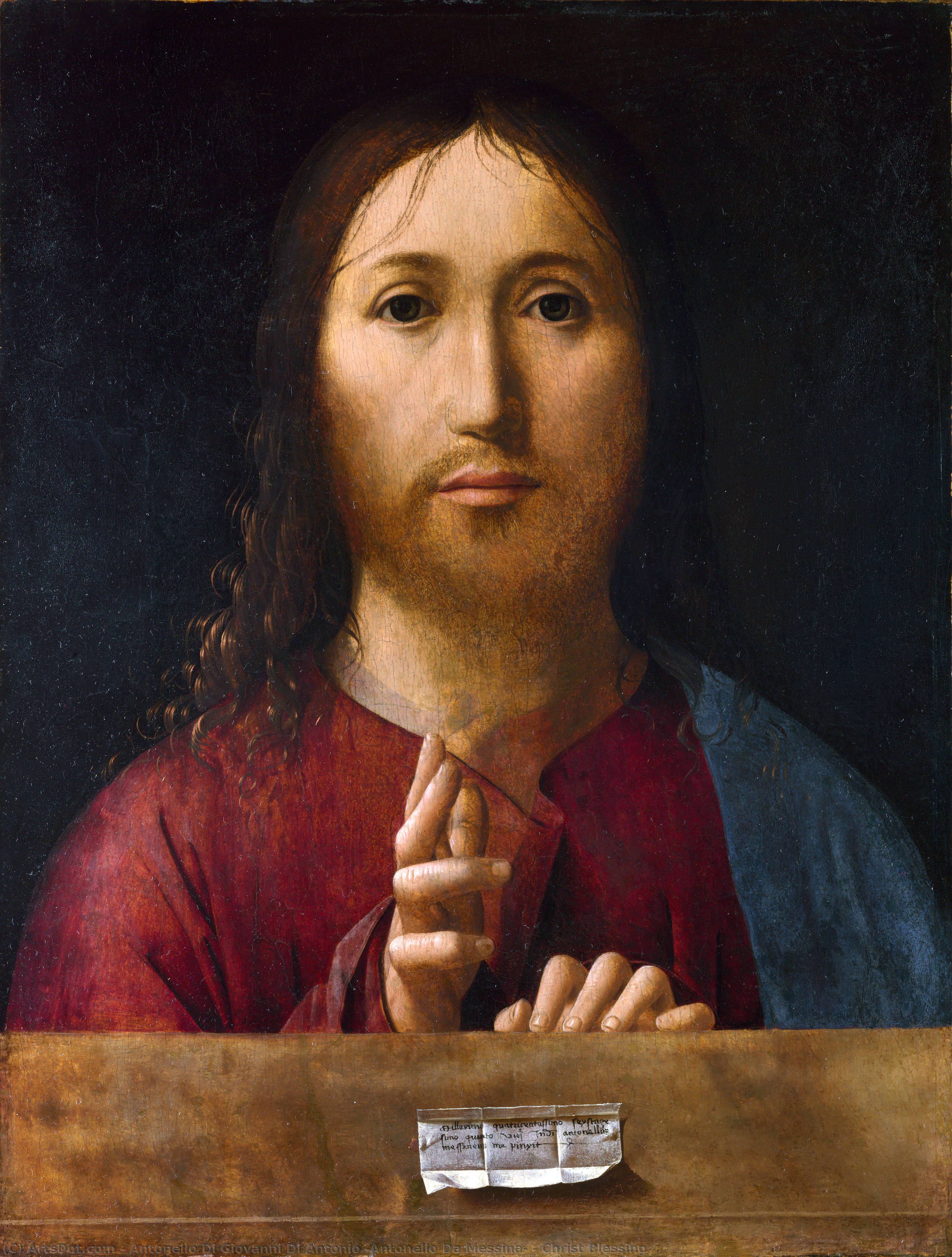 Christ Blessing — Antonello Di Giovanni Di Antonio (antonello Da Messina)