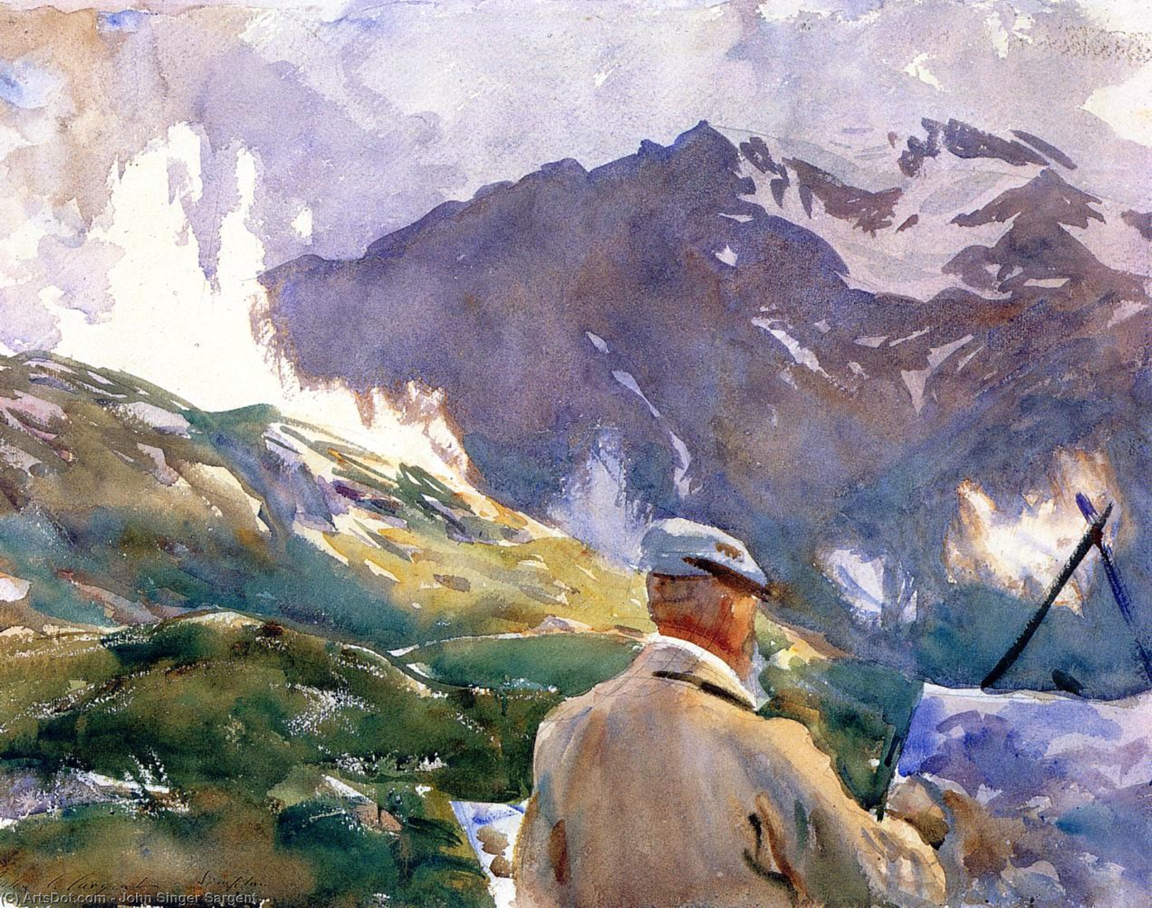 Artist In The Simplon — John Singer Sargent