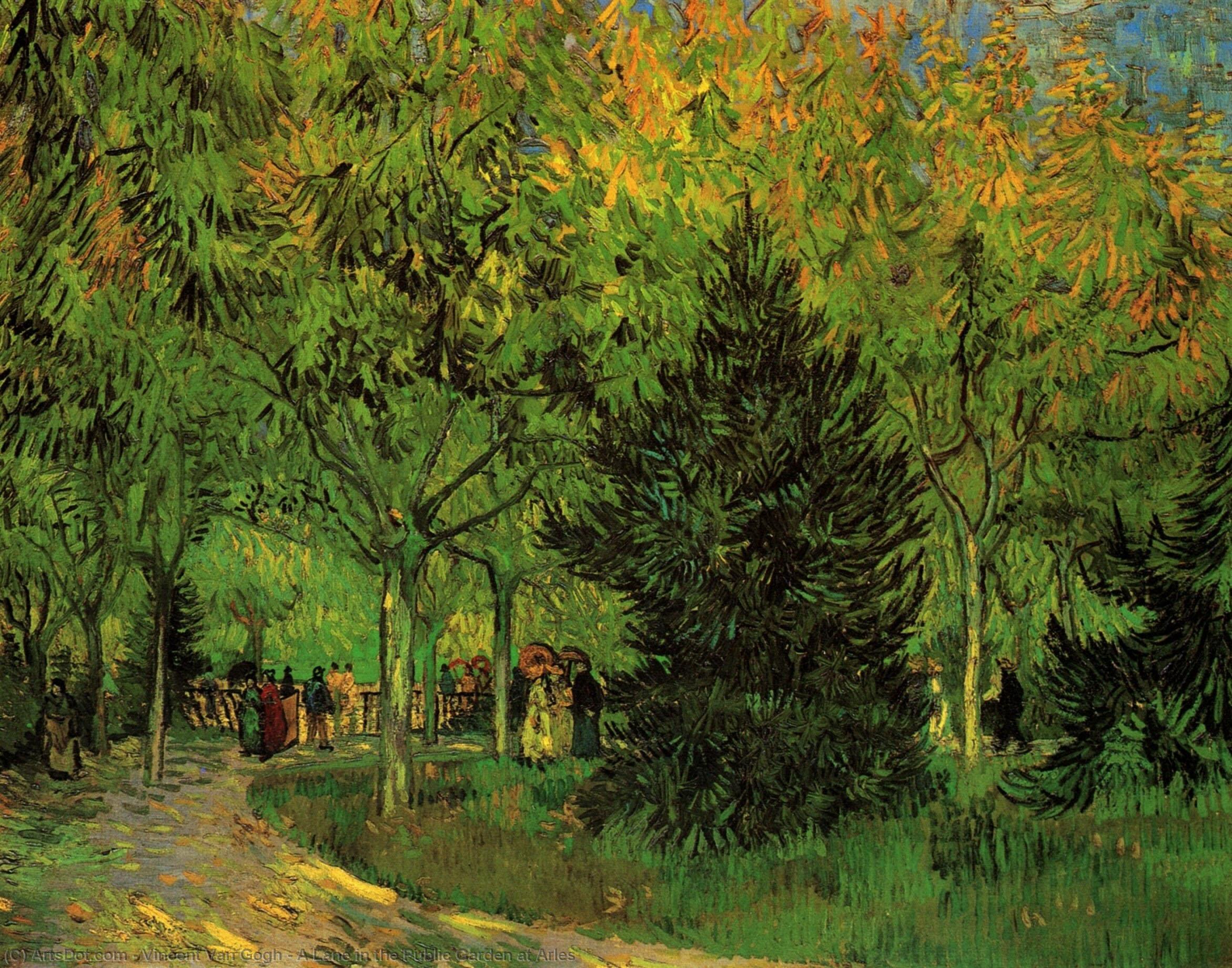 A Lane In The Public Garden At Arles — Vincent Willem Van Gogh
