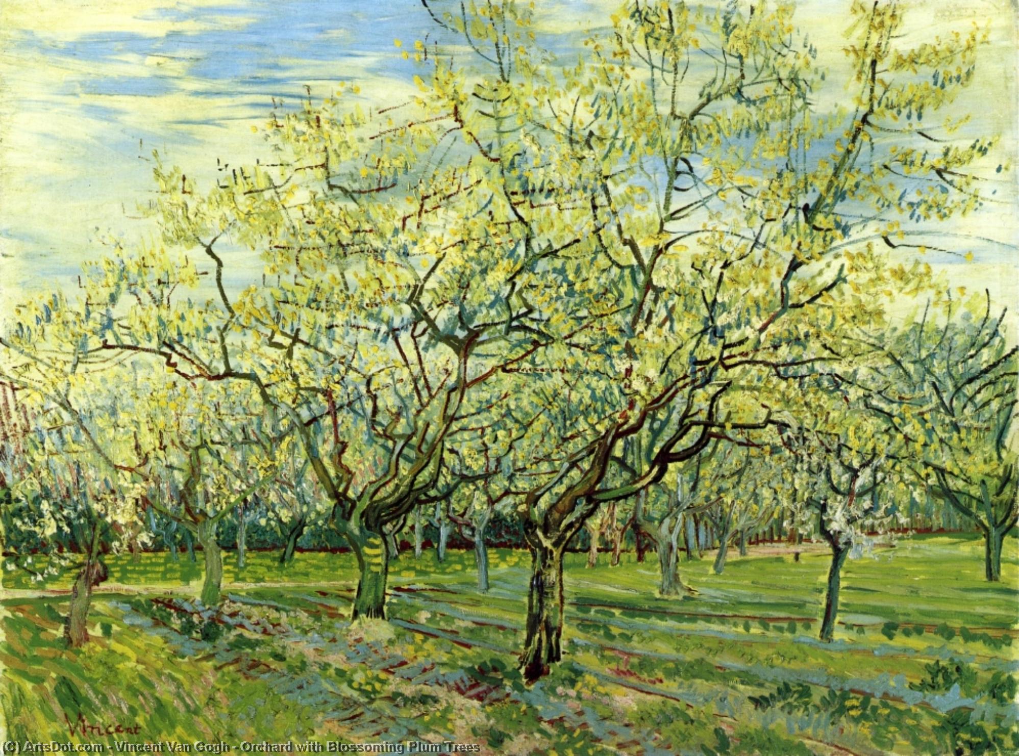 Orchard With Blossoming Plum Trees — Vincent Willem Van Gogh