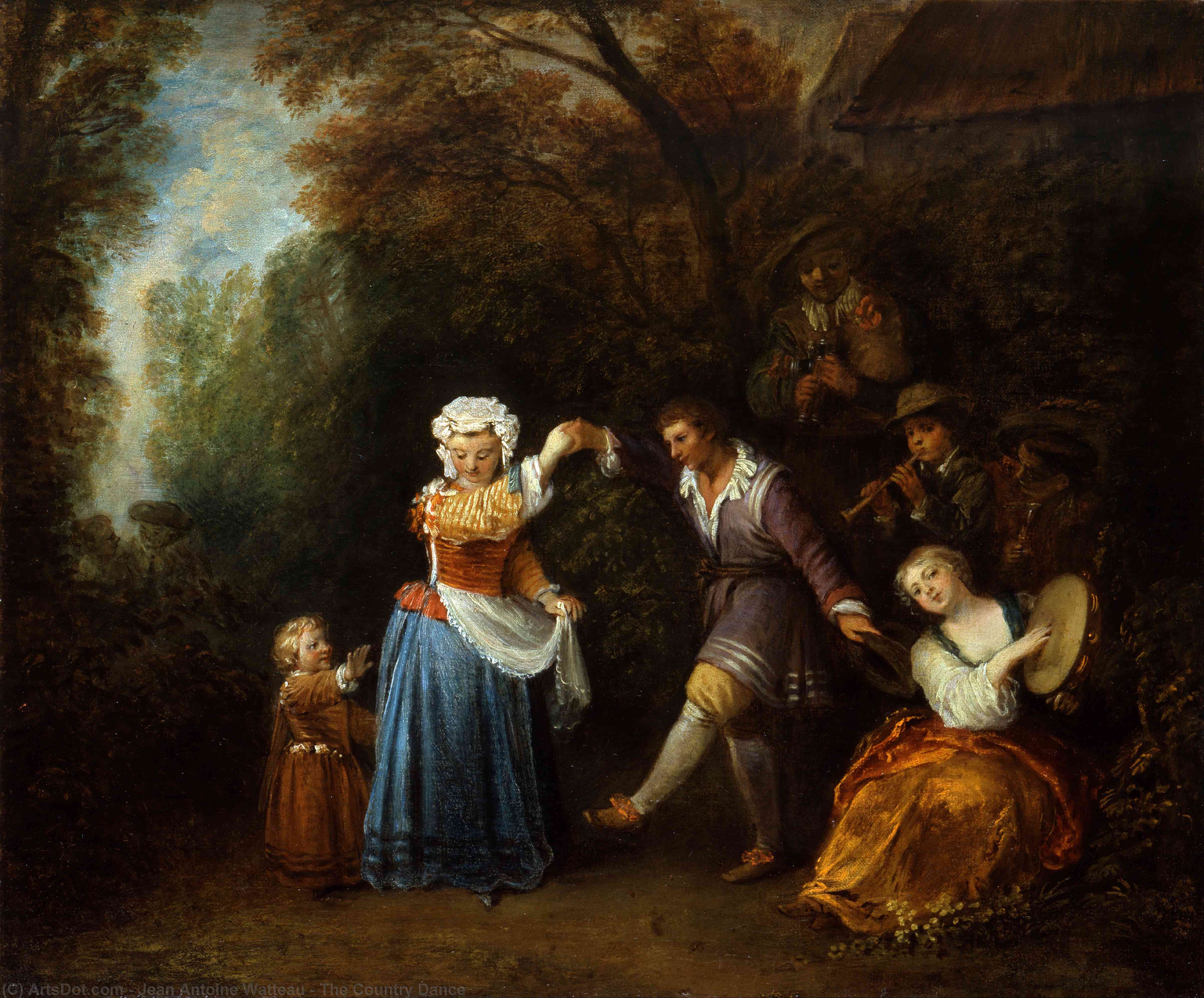 The Country Dance — Jean-antoine Watteau