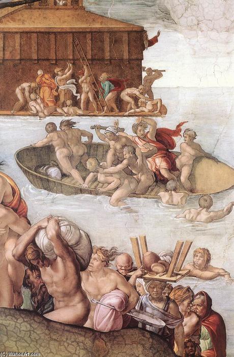 The Deluge (detail) — Michelangelo Buonarroti