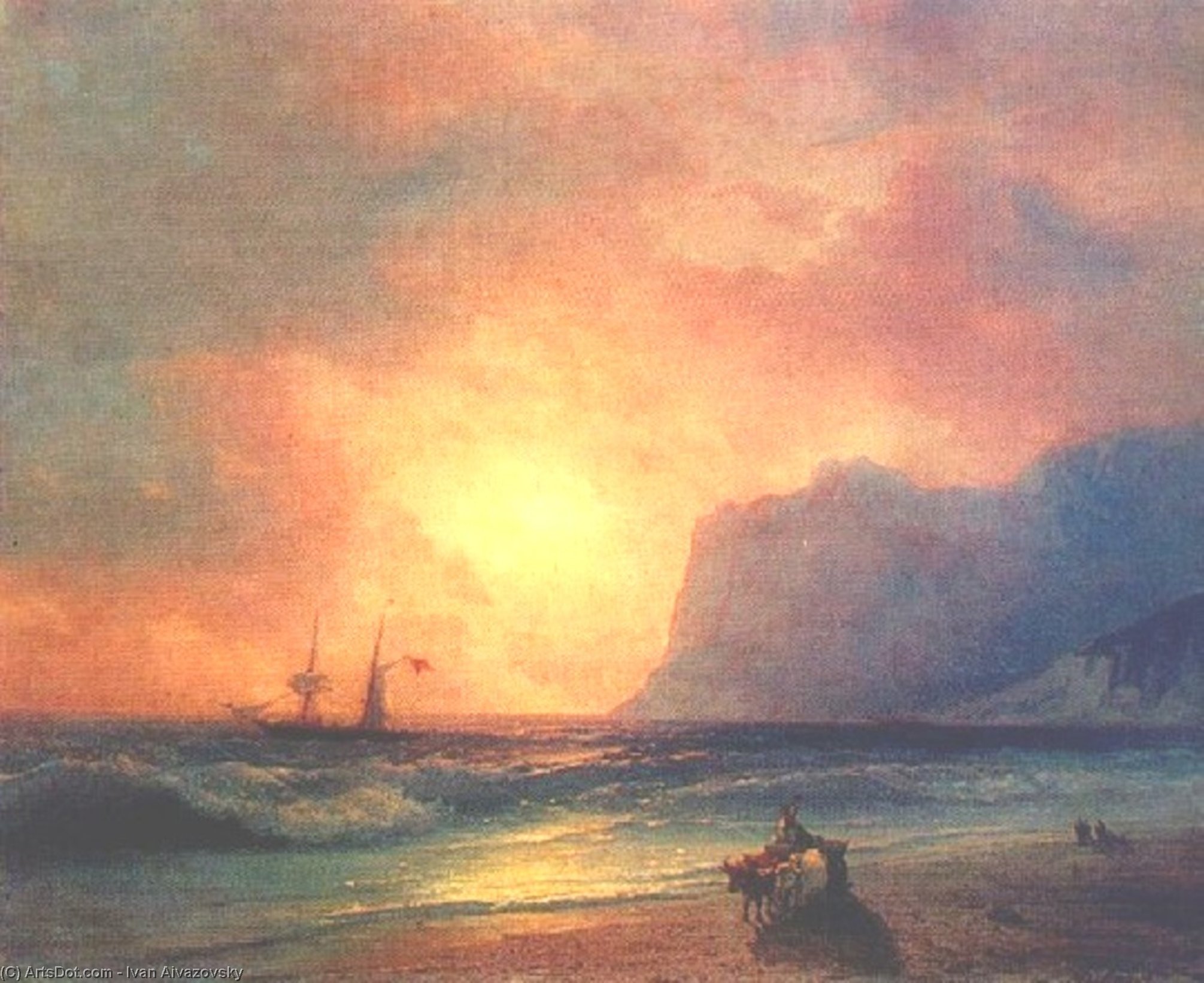 The Sunset On Sea — Ivan Konstantinovich Aivazovsky